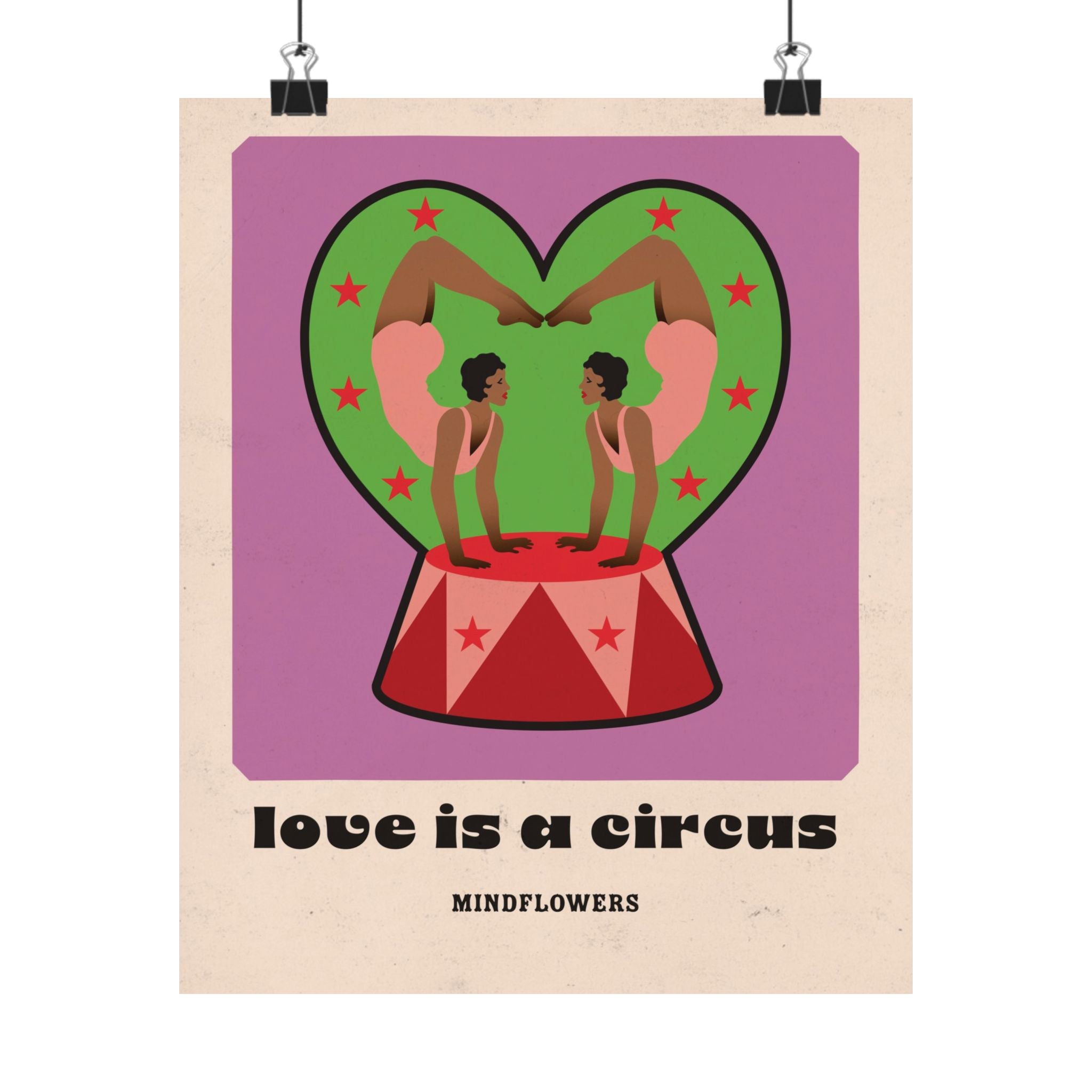 2 Hearts Classic Circus Core Poster