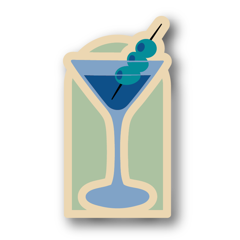 Martini Mini Wall Art Gift