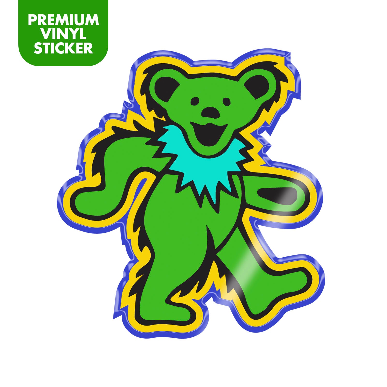 Marching Dancing Bear Vinyl Sticker