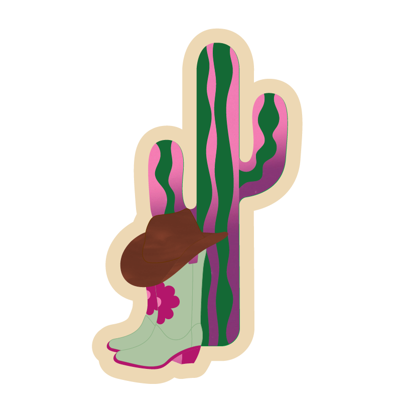 Cactus & Boot Wall Art