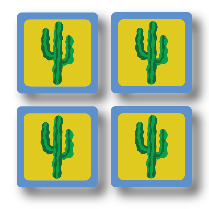 MindFlowers: Cactus Drink Coasters