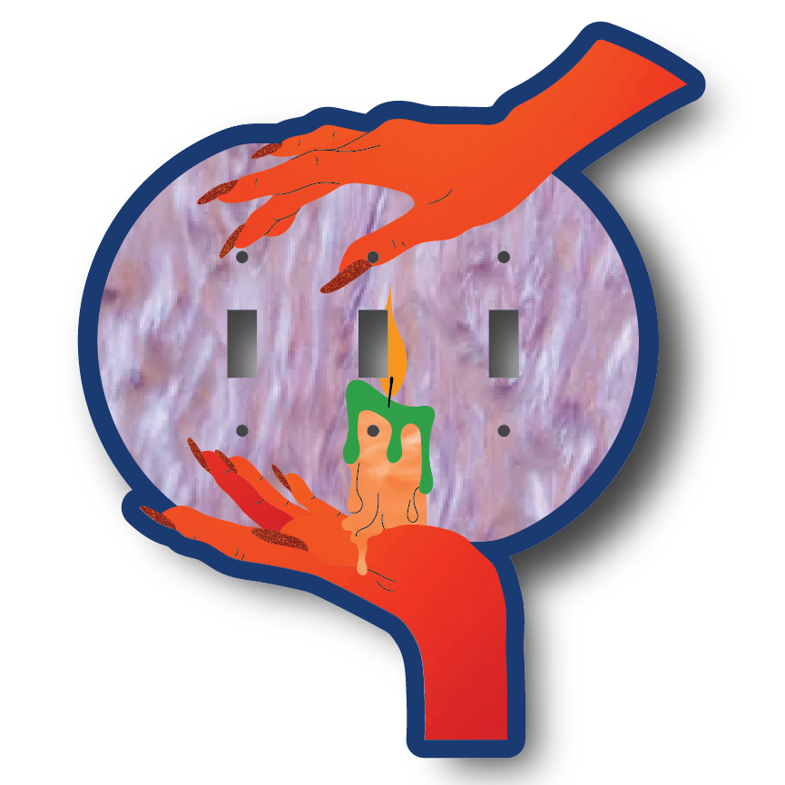 Melting Candle Light Switch Cover