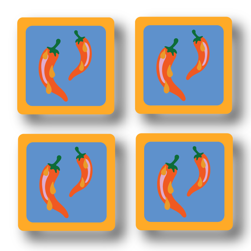 Chili Pepper Coasters