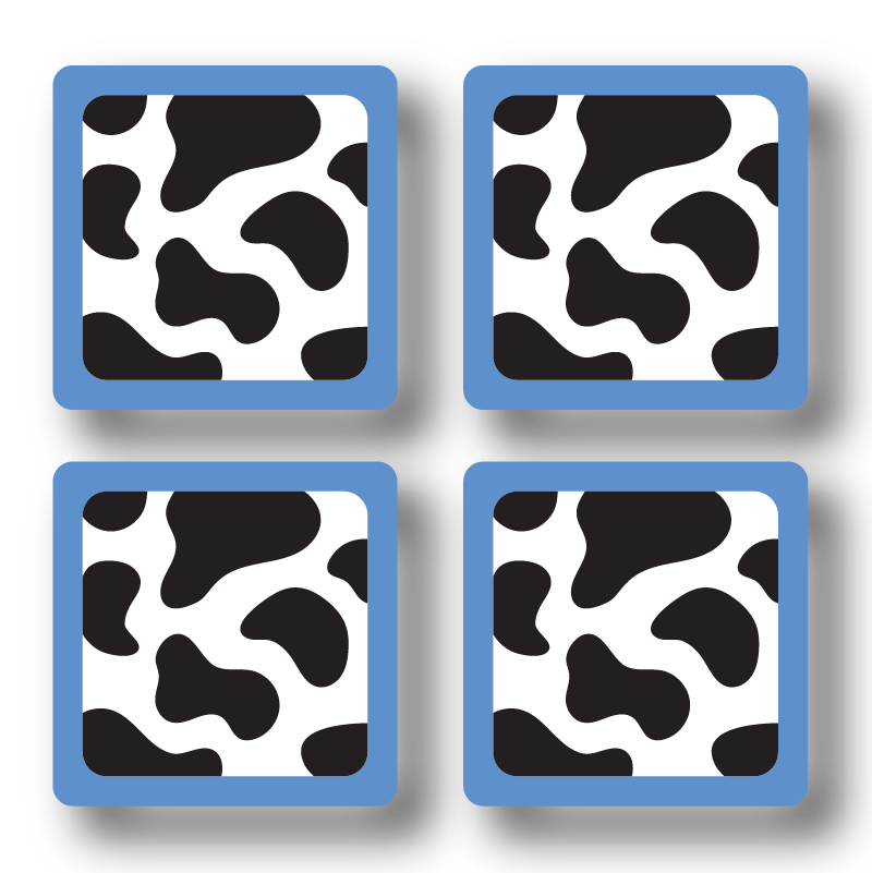 Cow Print Coasters