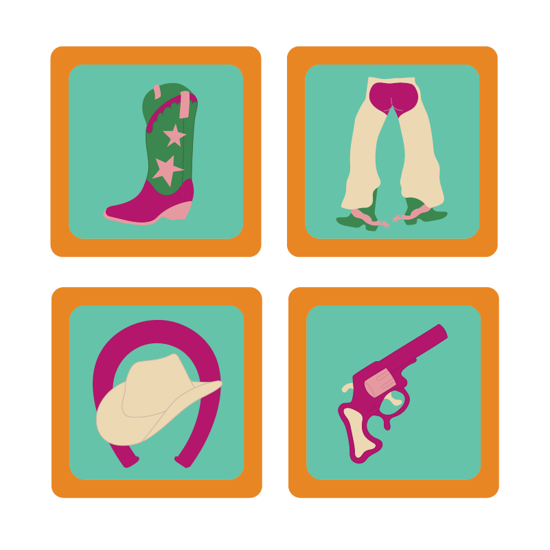Cowboy Coaster Set