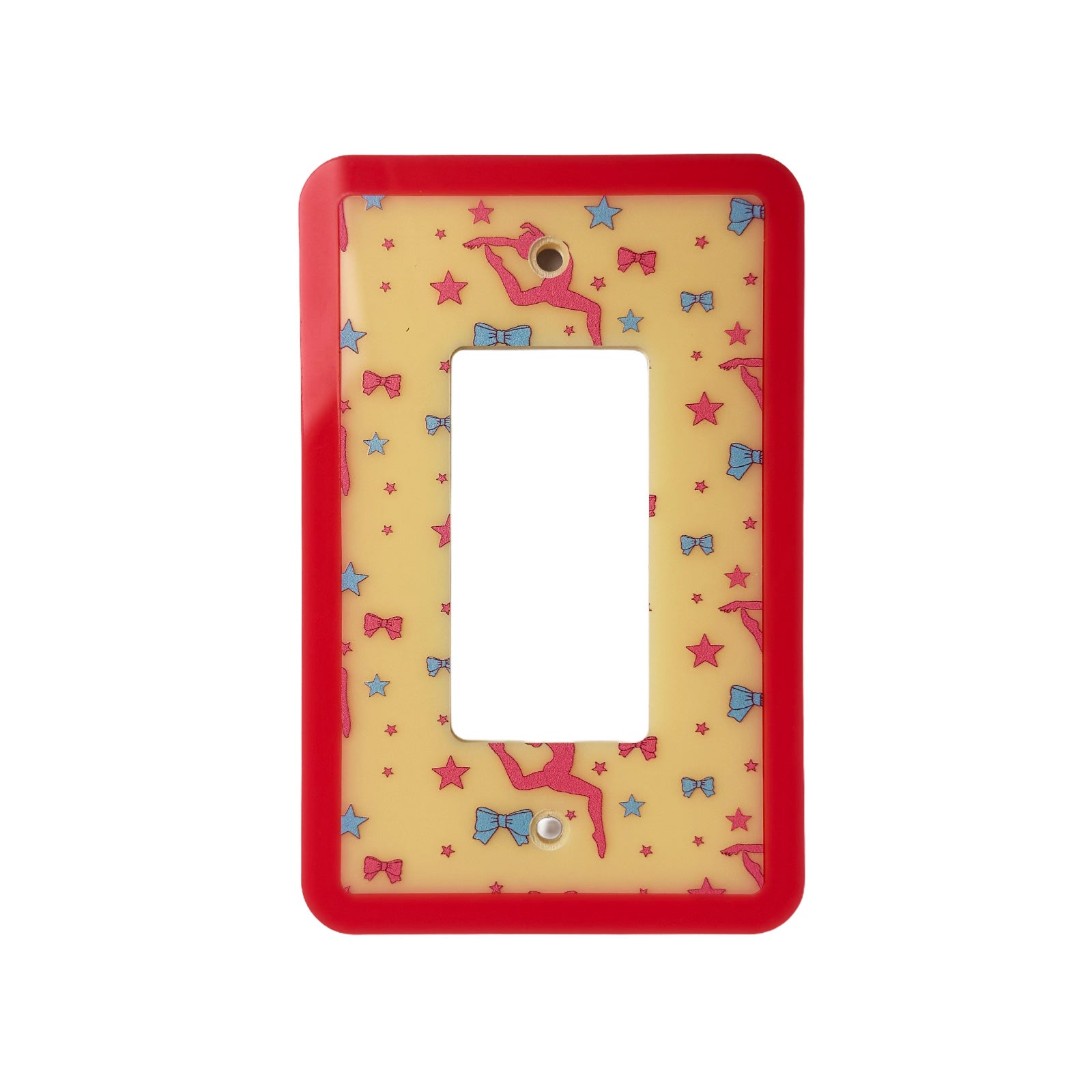 Stag Leap & Bows Gymnastics Print Light Switch Cover