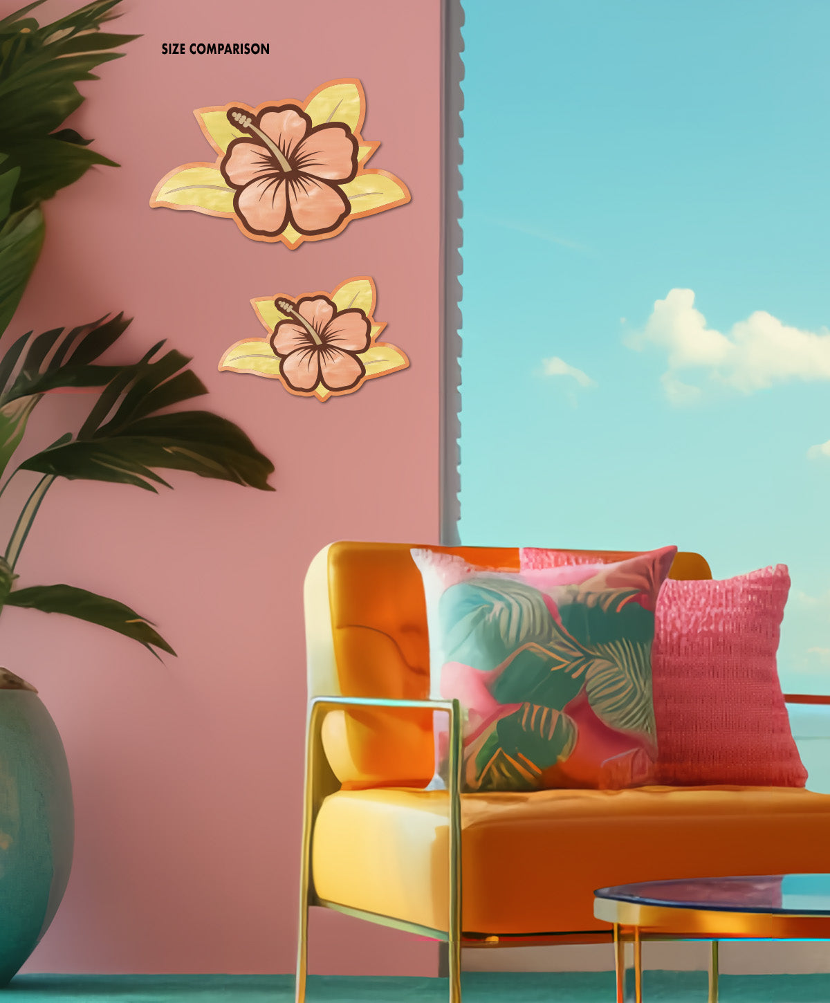 Hibiscus Flower Wall Art
