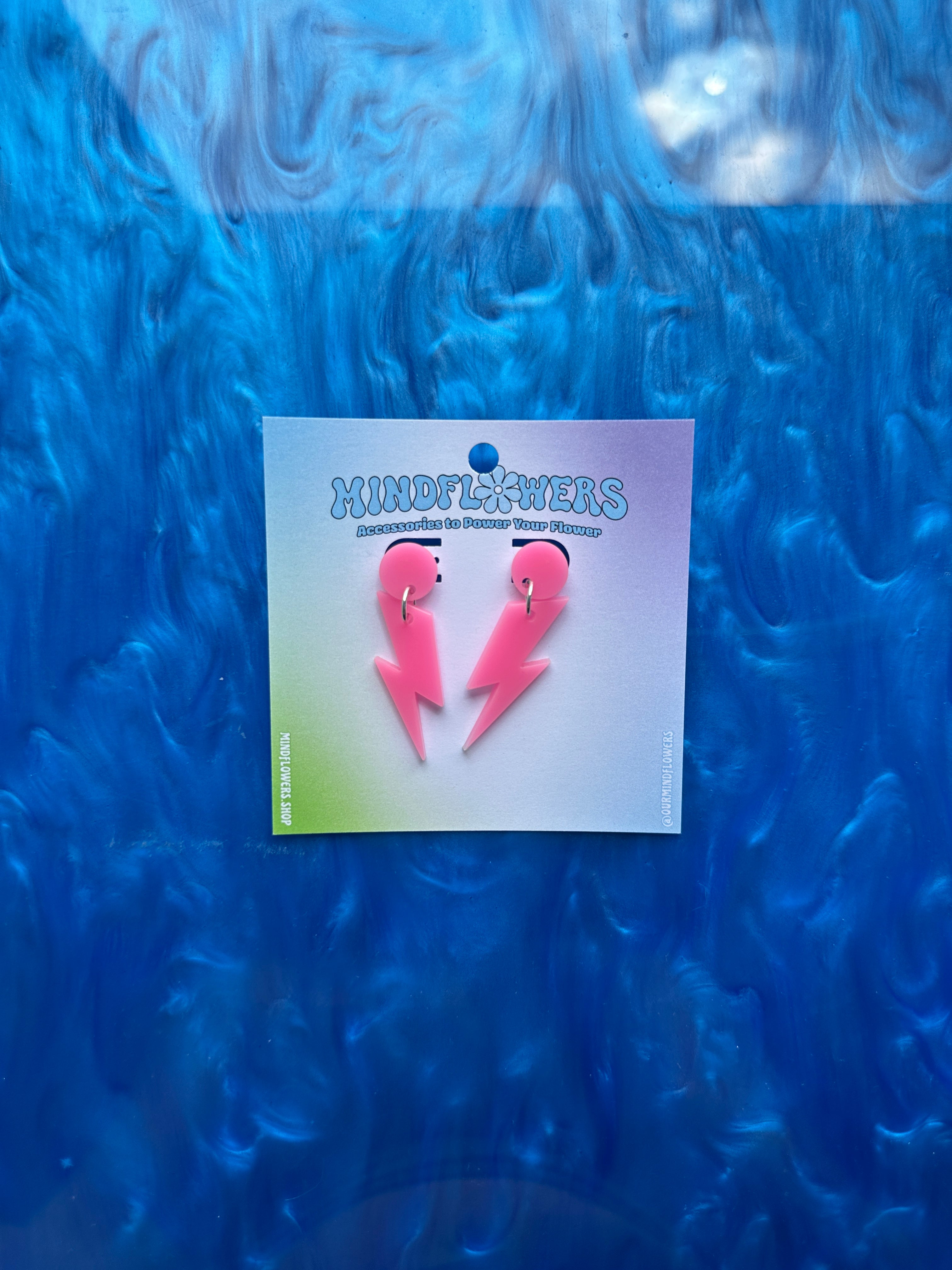 Hot Pink Bolt Stud Earrings Sample Sale