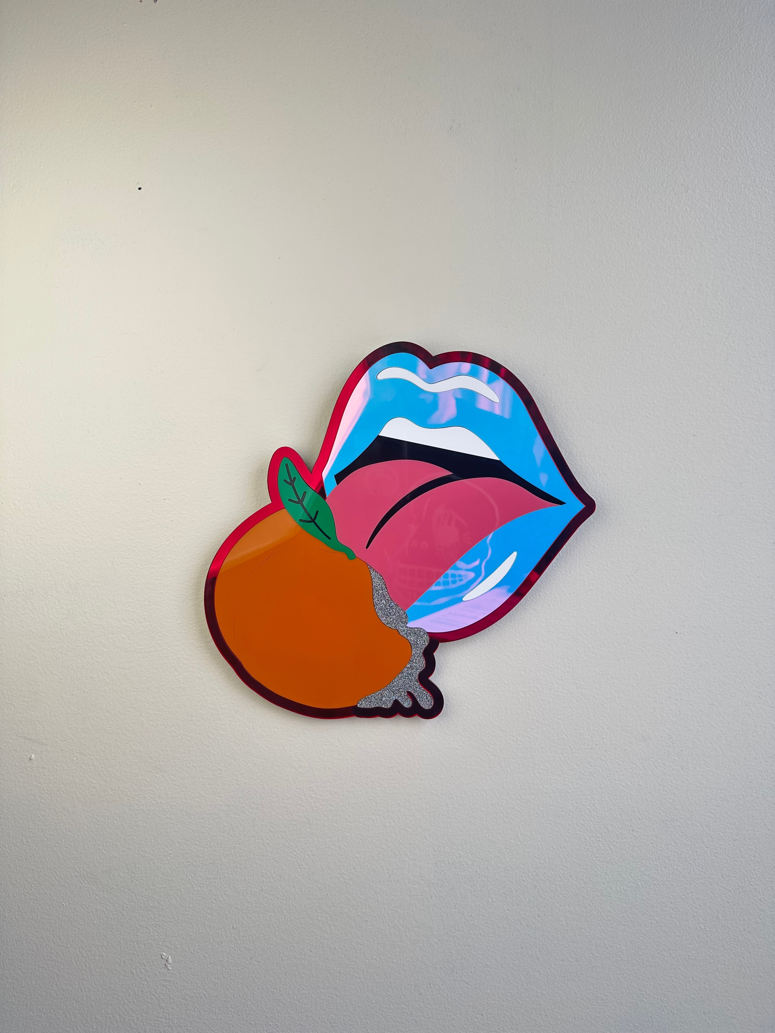 Iridescent Dirty Peach Wall Art Sample