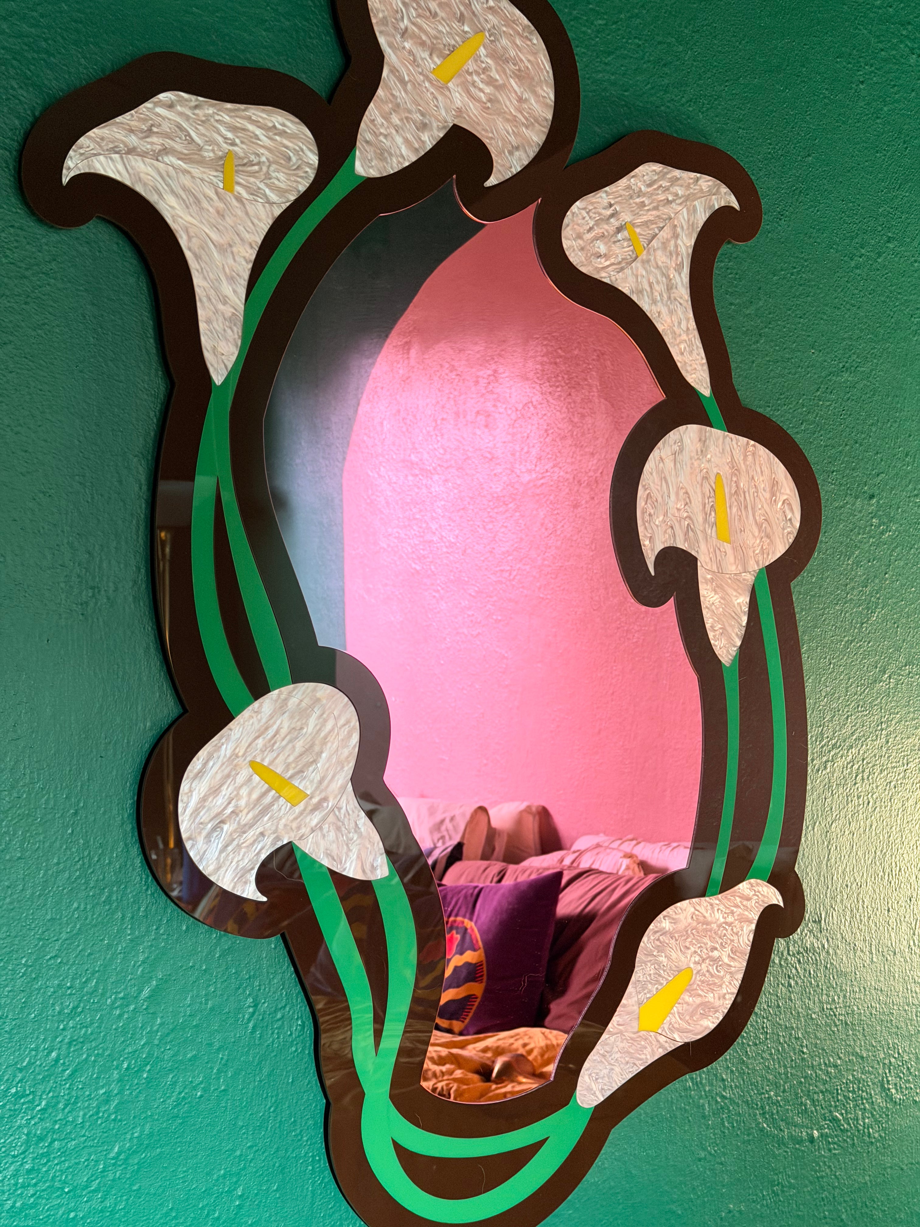 Gilded Lily Statement Wall Mirror Art Piece