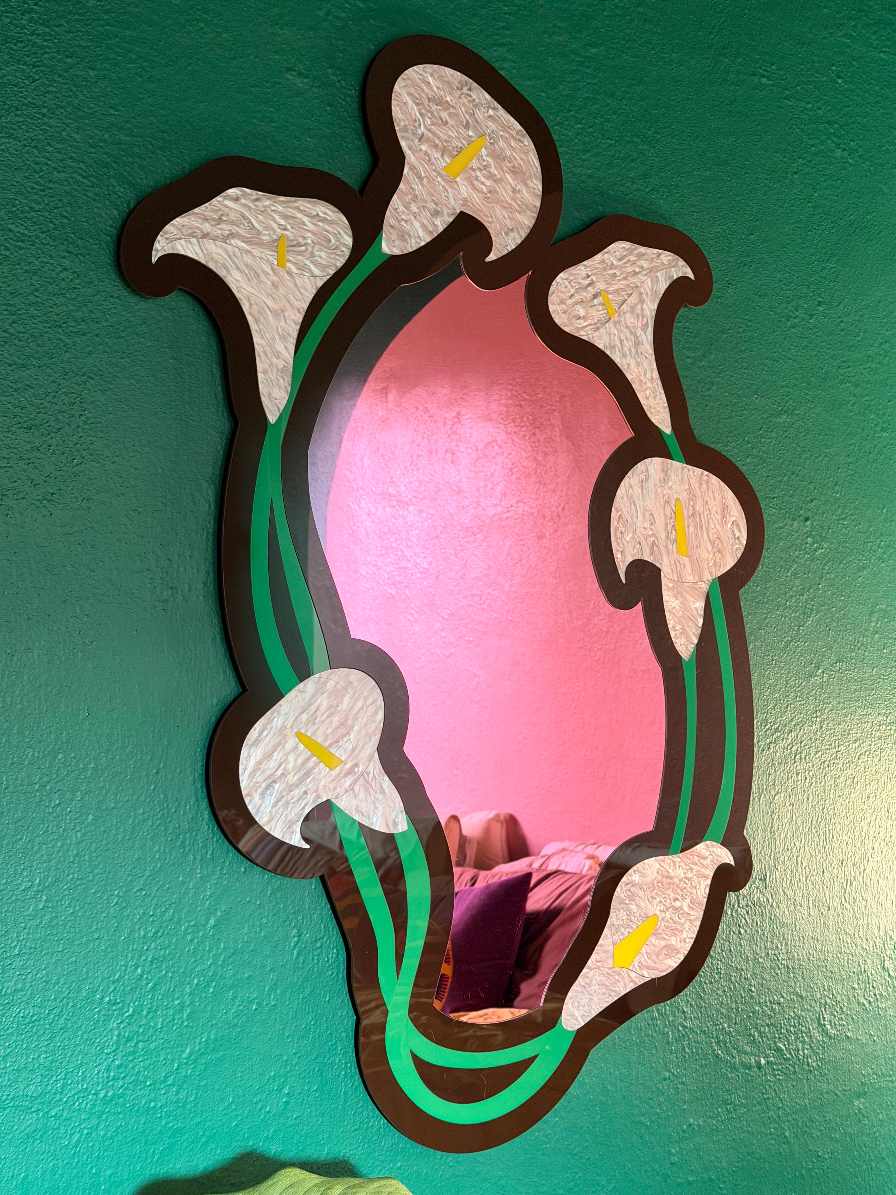 Gilded Lily Statement Wall Mirror Art Piece