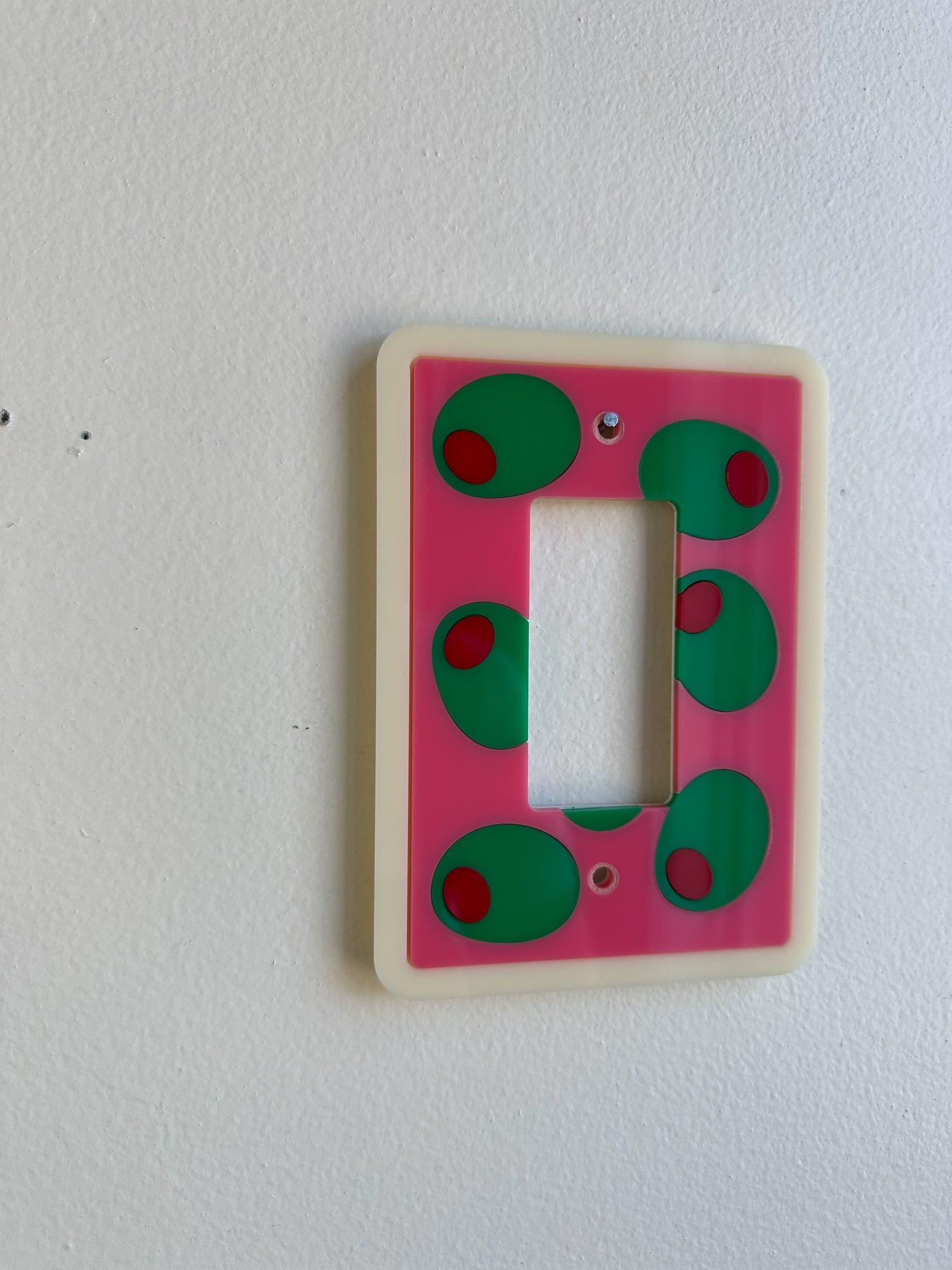 Single Rocker Olive Plate Switch Sample