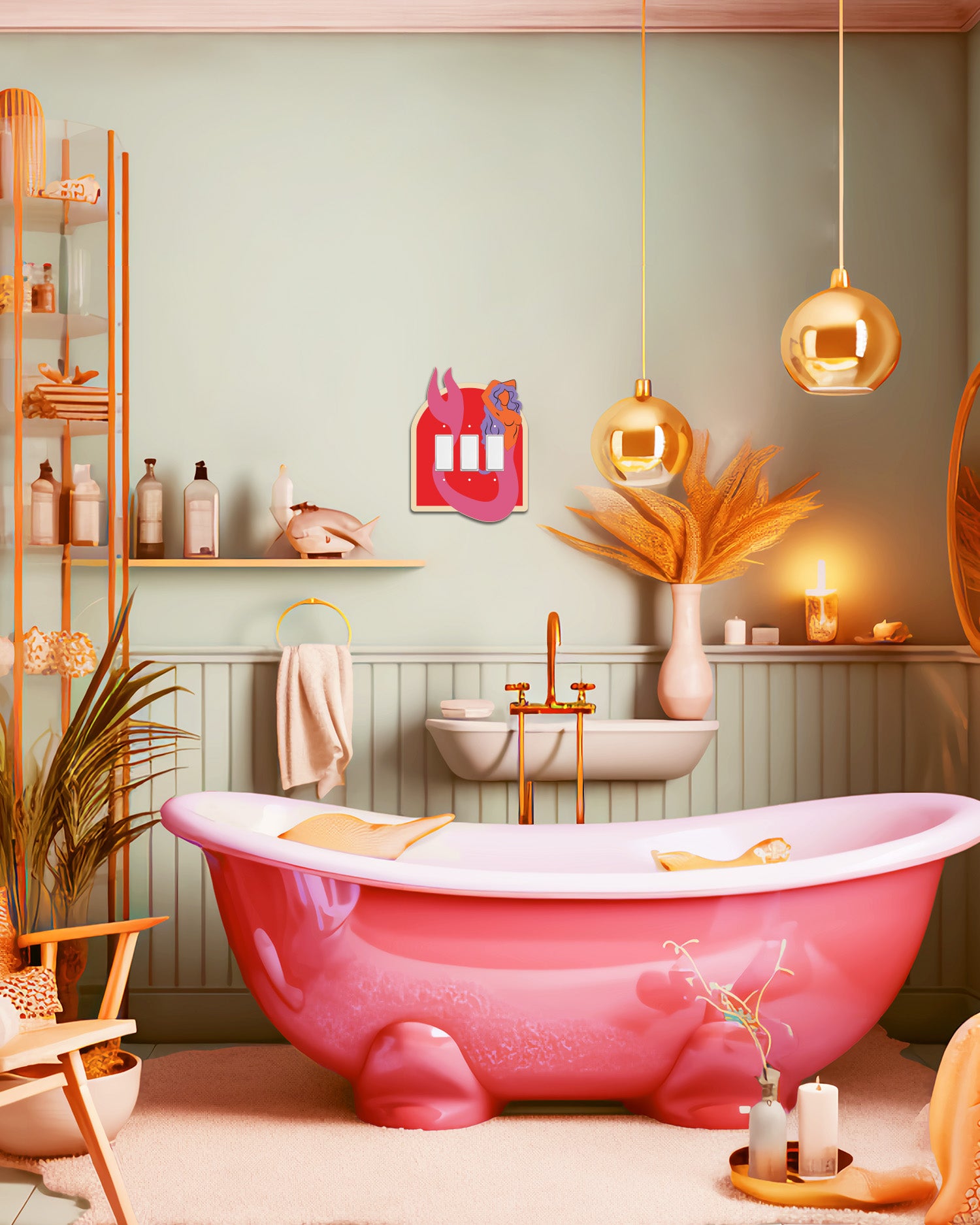 Mermaid Light Switch Cover