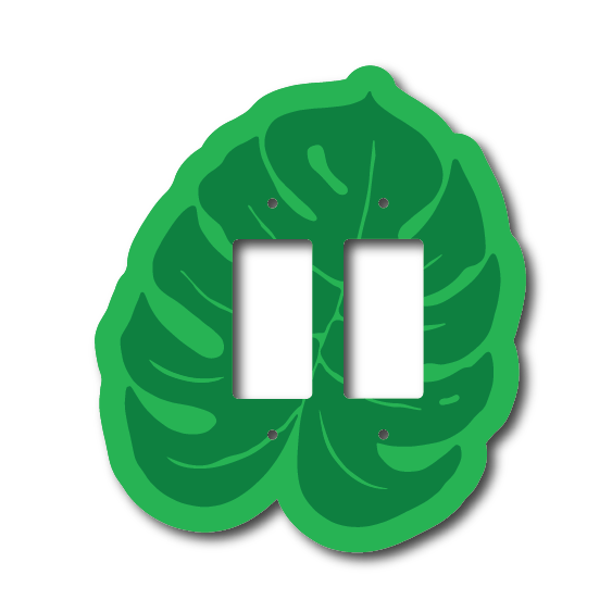 MindFlowers: Monstera Leaf Light Switch Cover