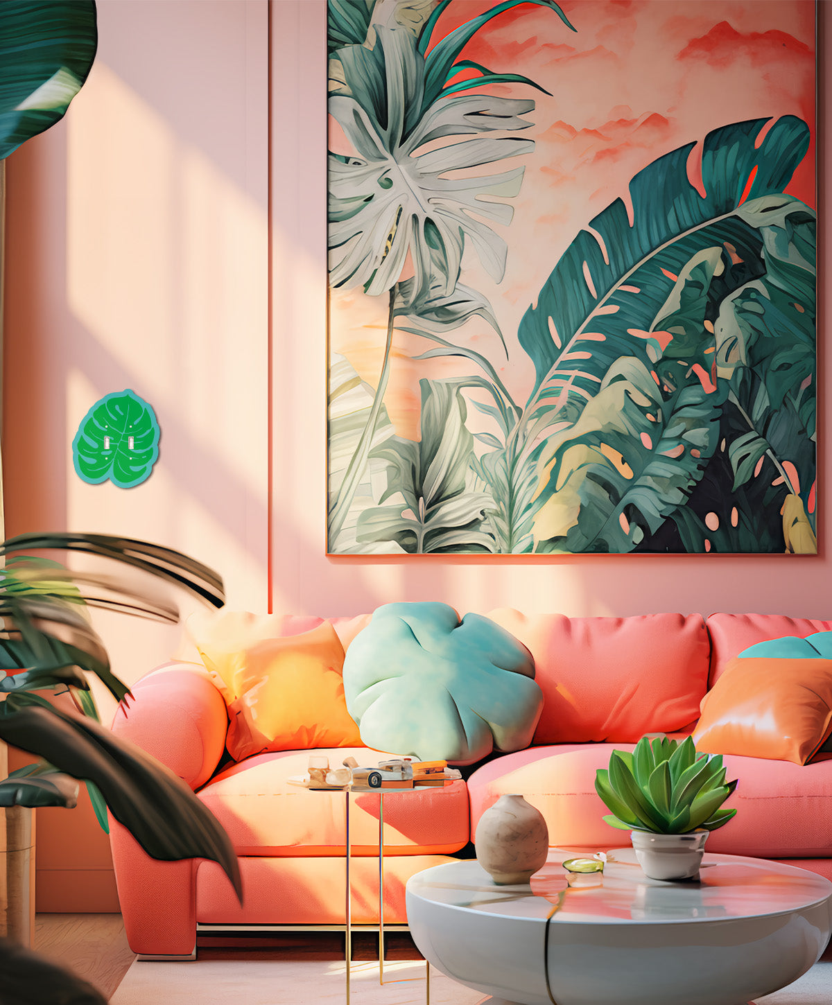 Monstera Leaf Light Switch Cover