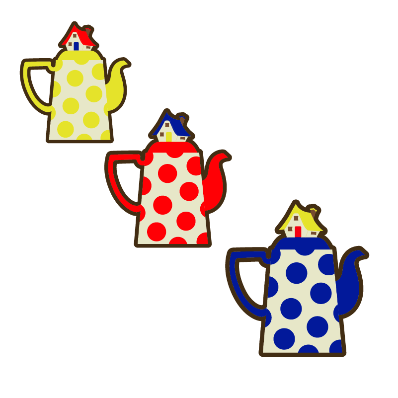 Polka Dot Teapot Wall Art
