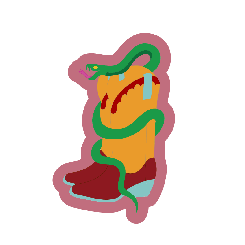 Snake & Boot Wall Art