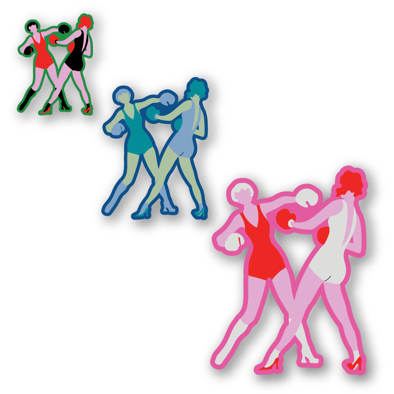 Boxing Ladies Mega Wall Art Gift