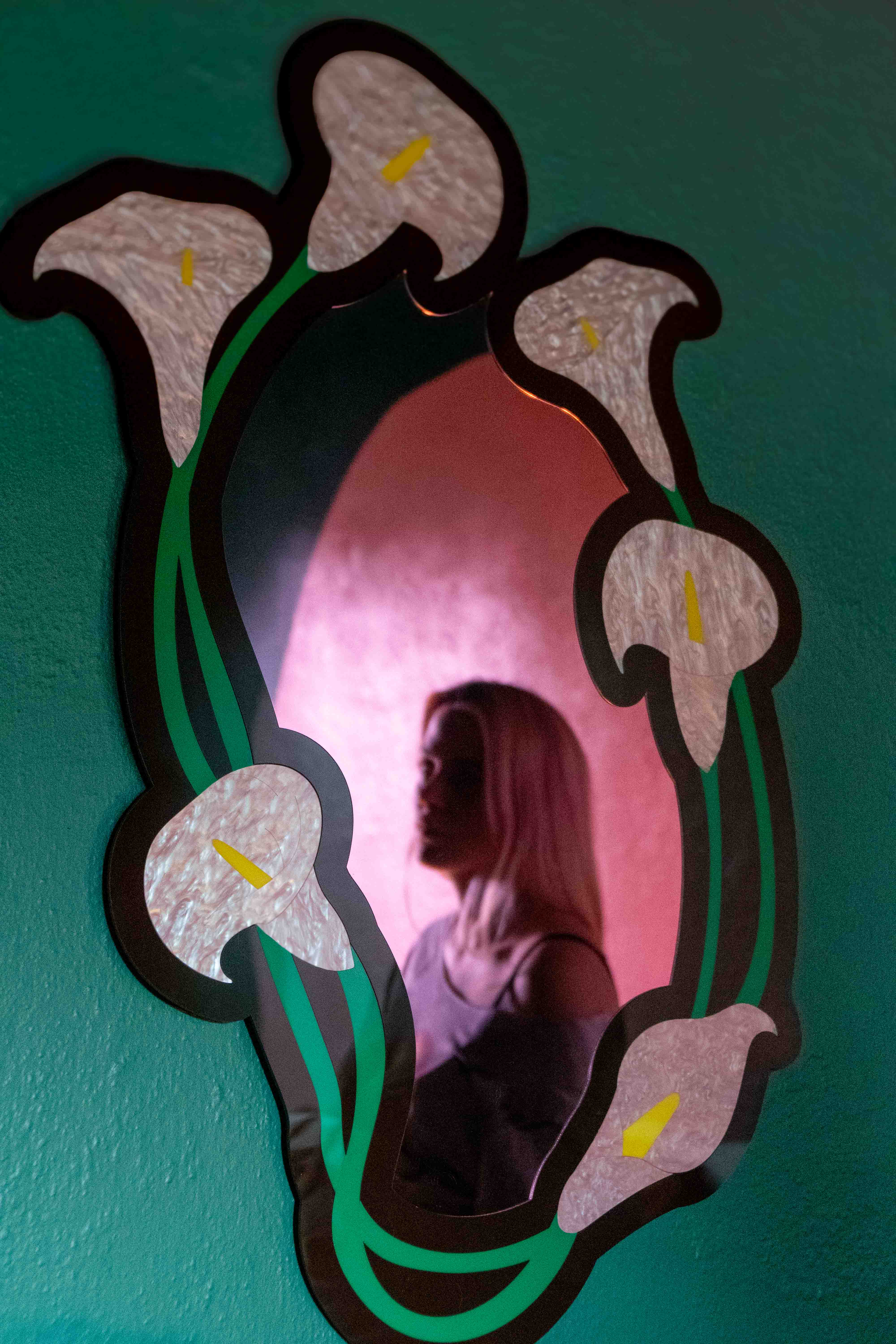 Gilded Lily Statement Wall Mirror Art Piece