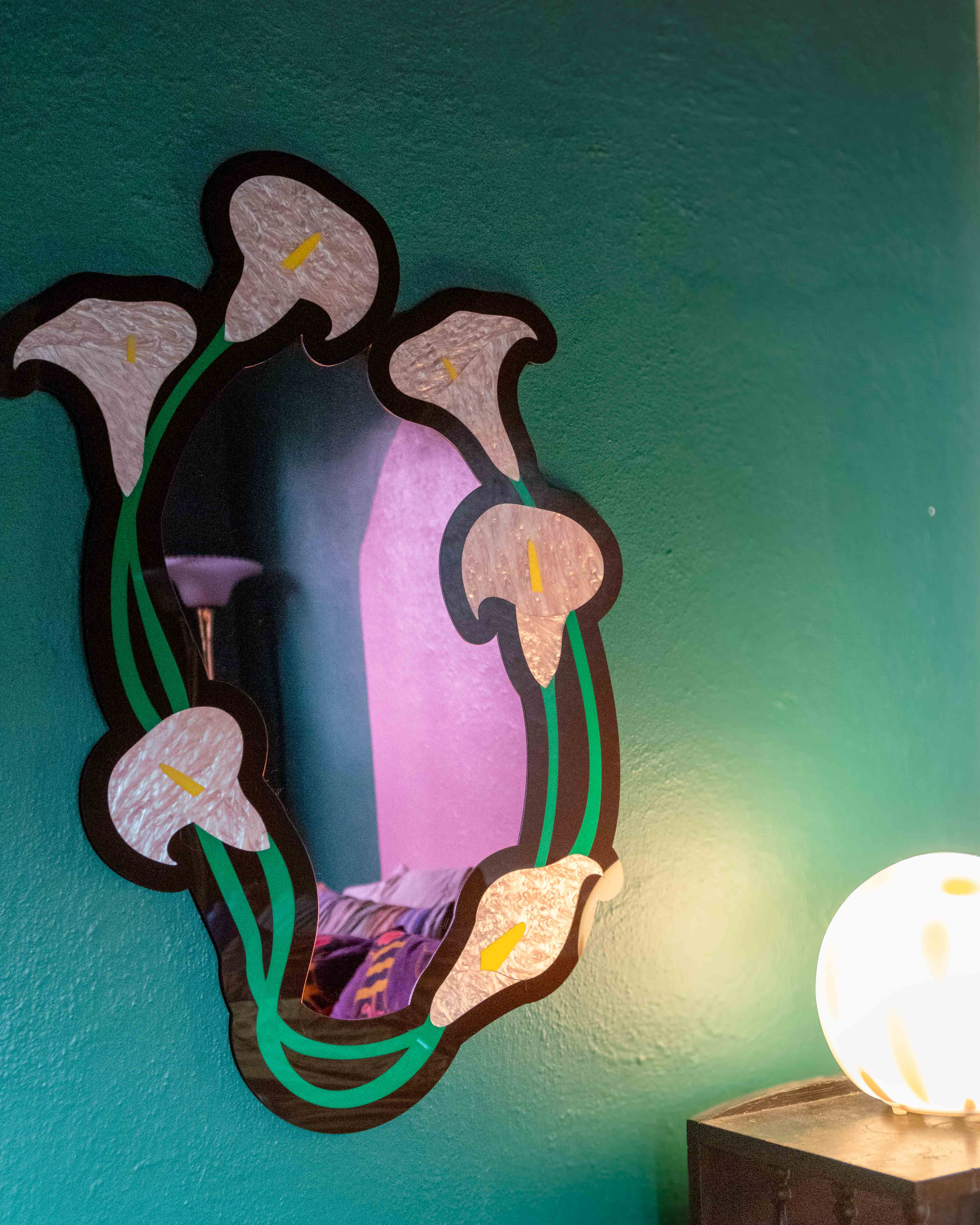 Gilded Lily Statement Wall Mirror Art Piece