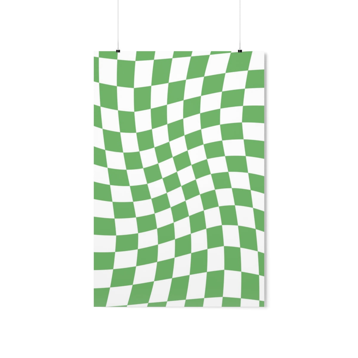 Wavy Checker Wallpaper Wall Art Print