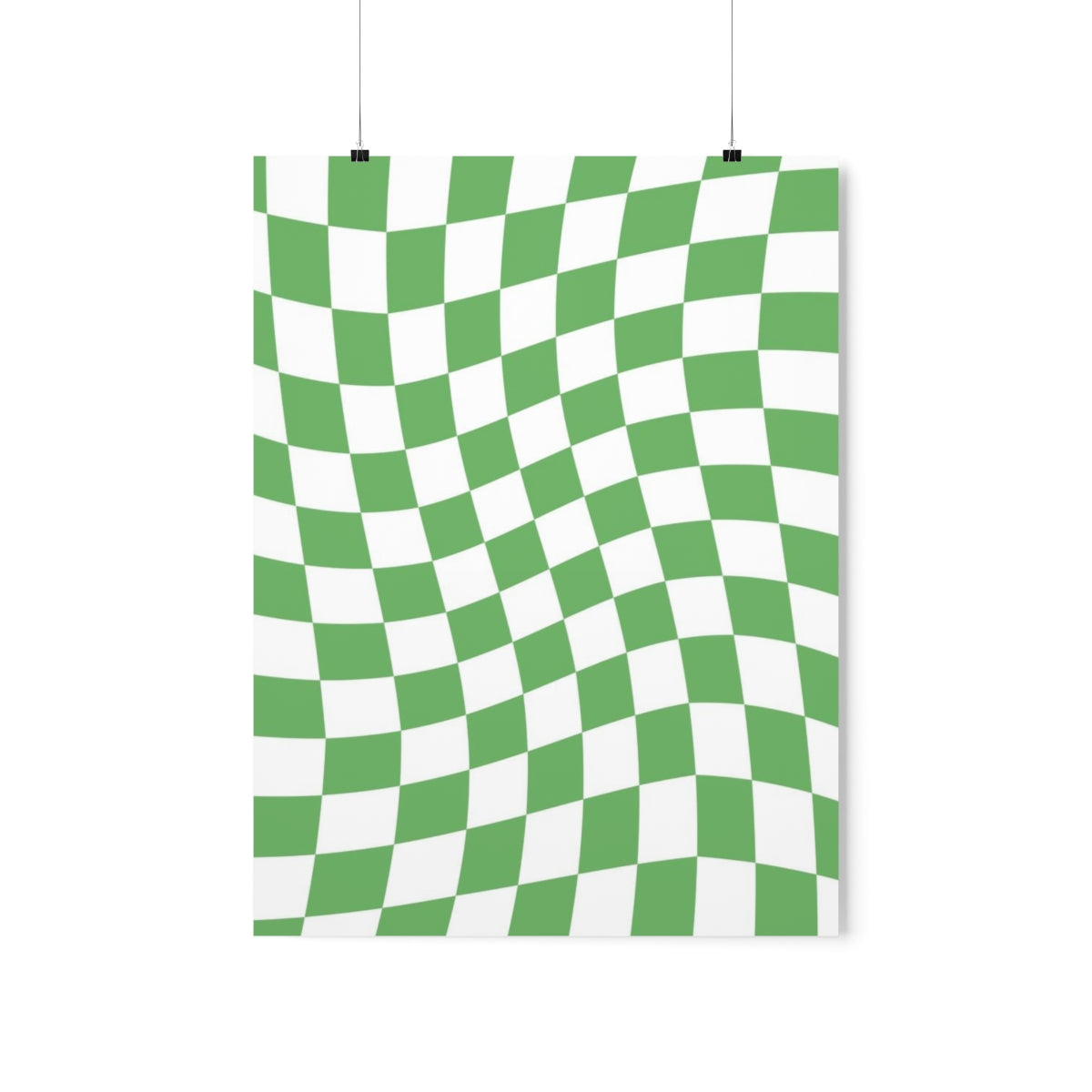 Wavy Checker Wallpaper Wall Art Print
