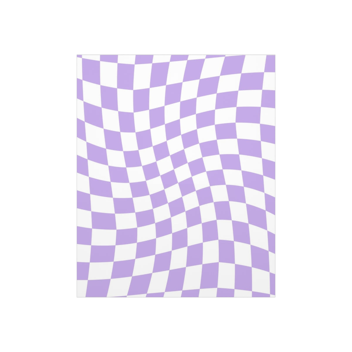 Lavender Wavy Checkered Wallpaper Wall Art Print