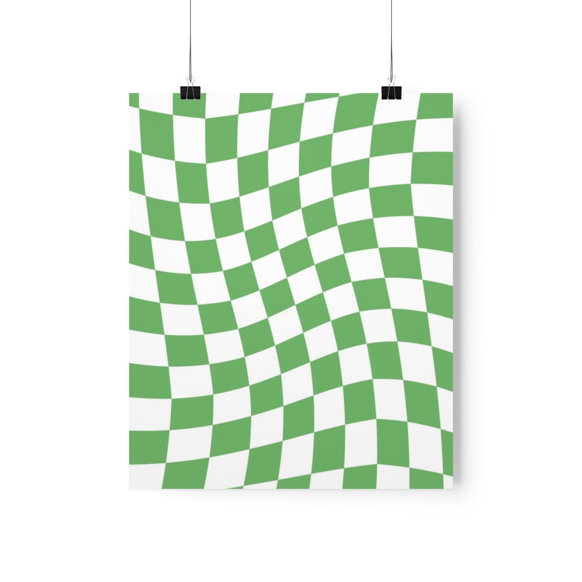 Wavy Checker Wallpaper Wall Art Print