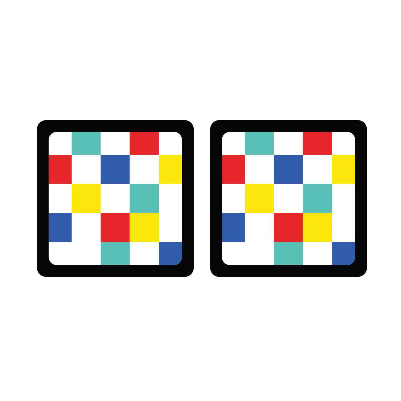Checkered Coaster Pack