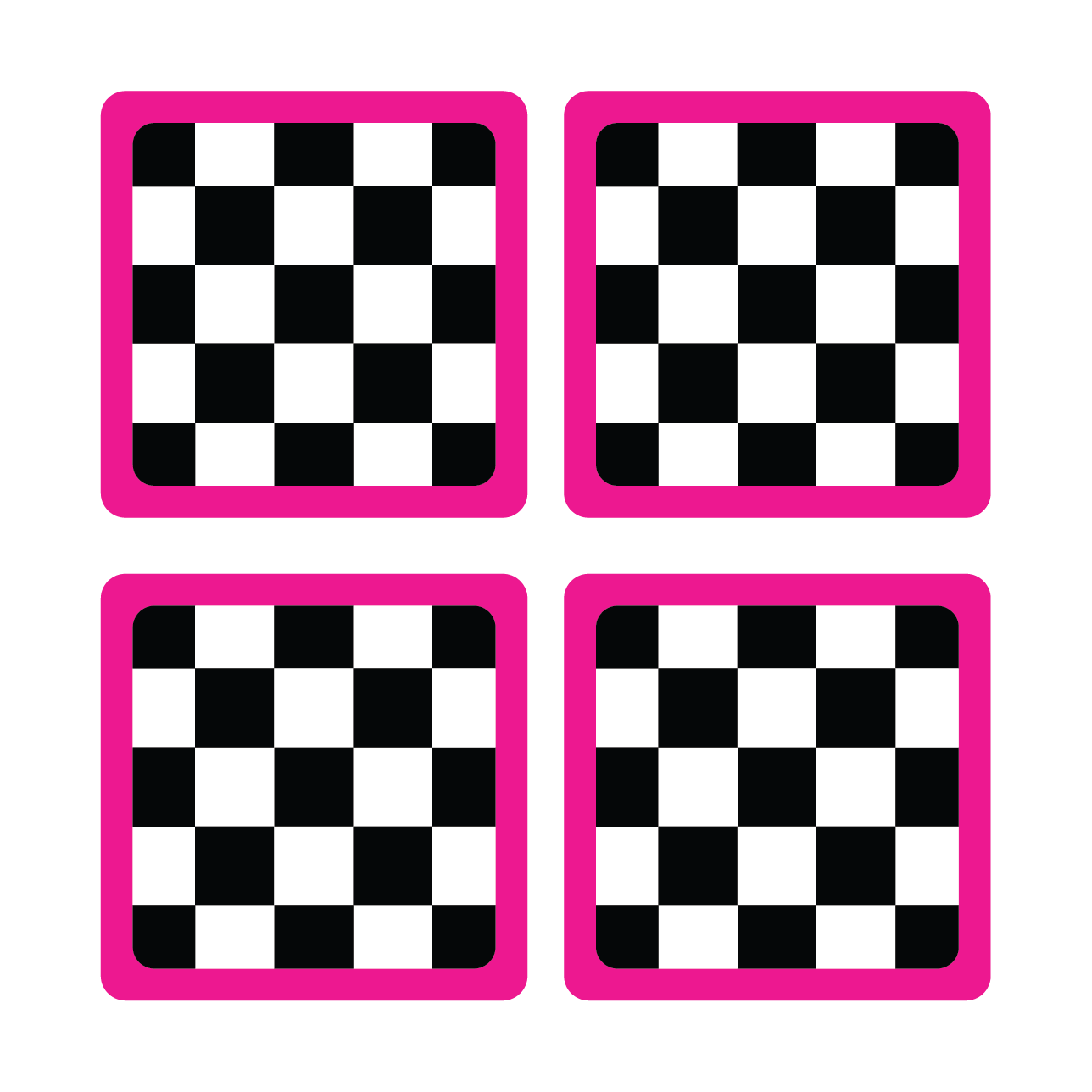 Checkered Coaster Pack