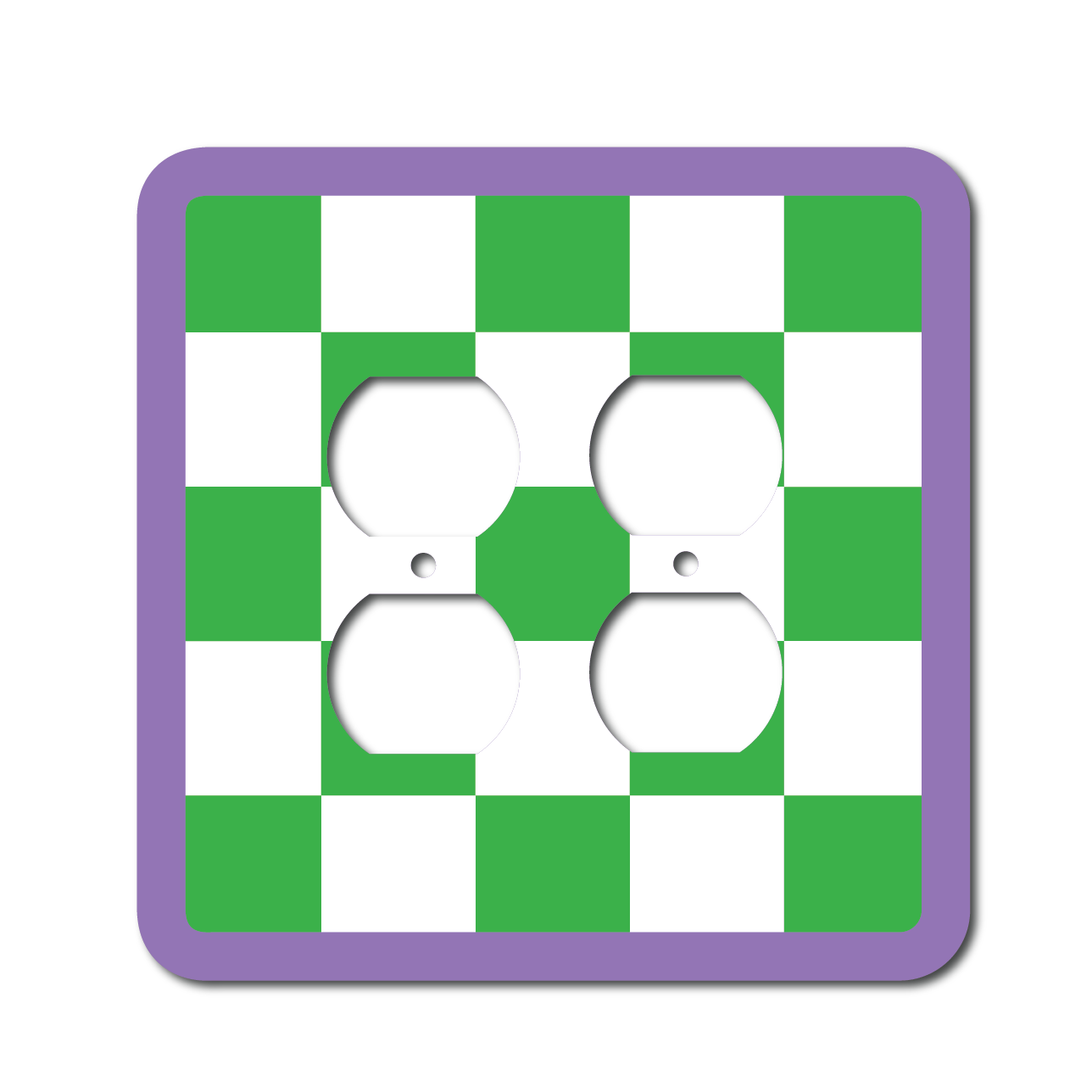 Checkered Outlet Cover