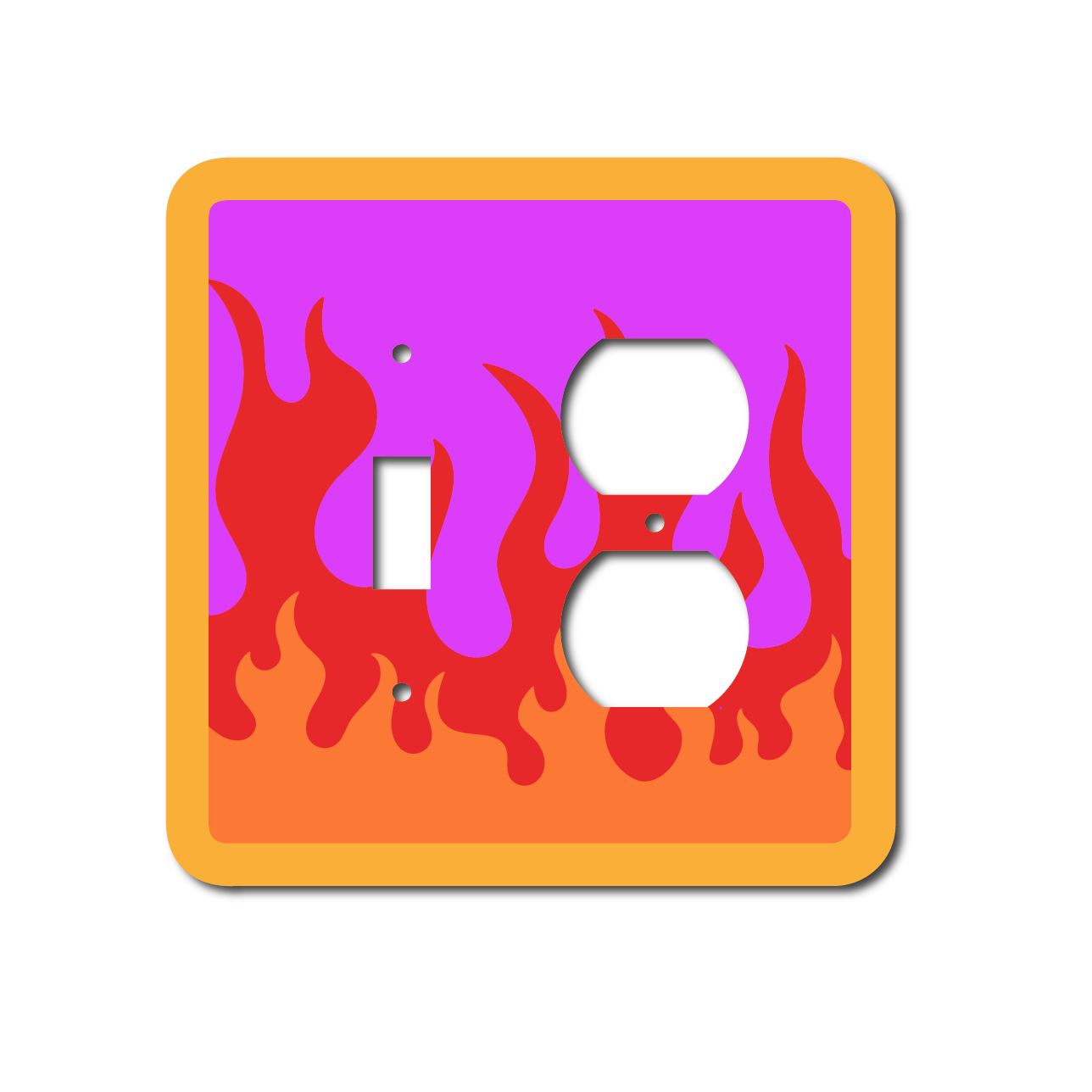 Flaming Outlet Cover