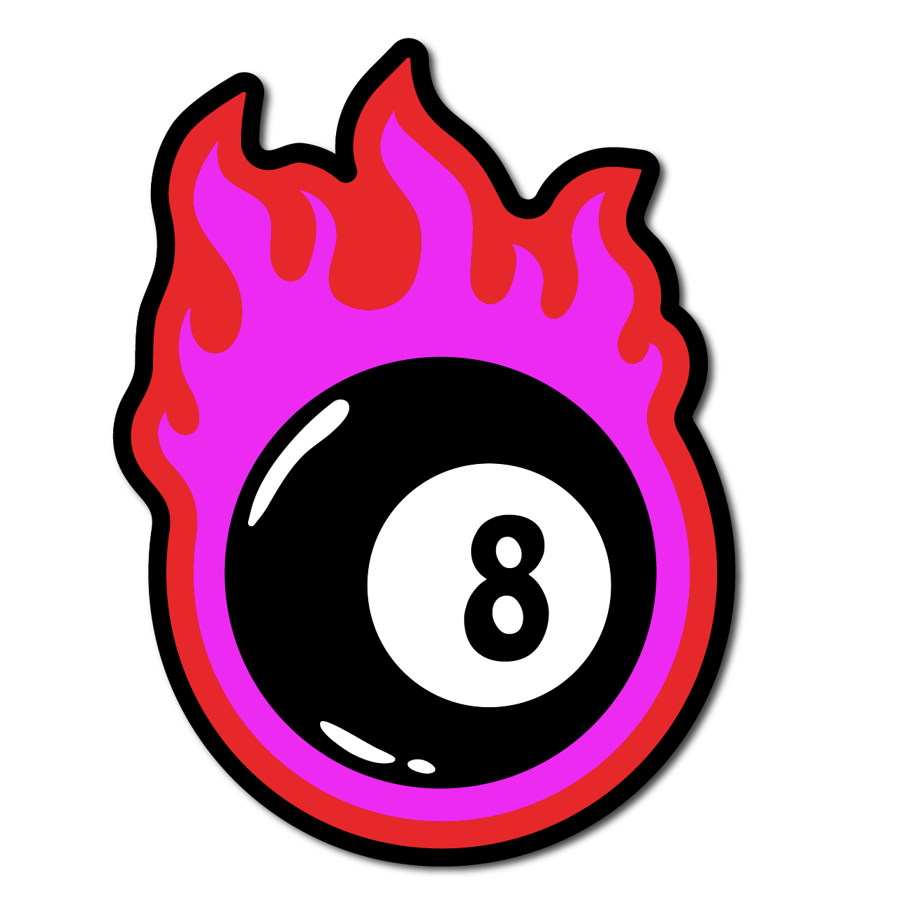 Flaming 8 Ball Wall Art