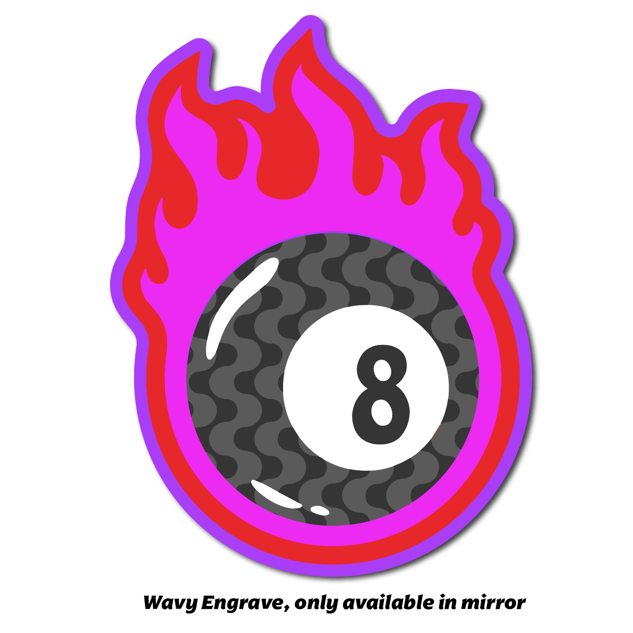 Flaming 8 Ball Wall Art