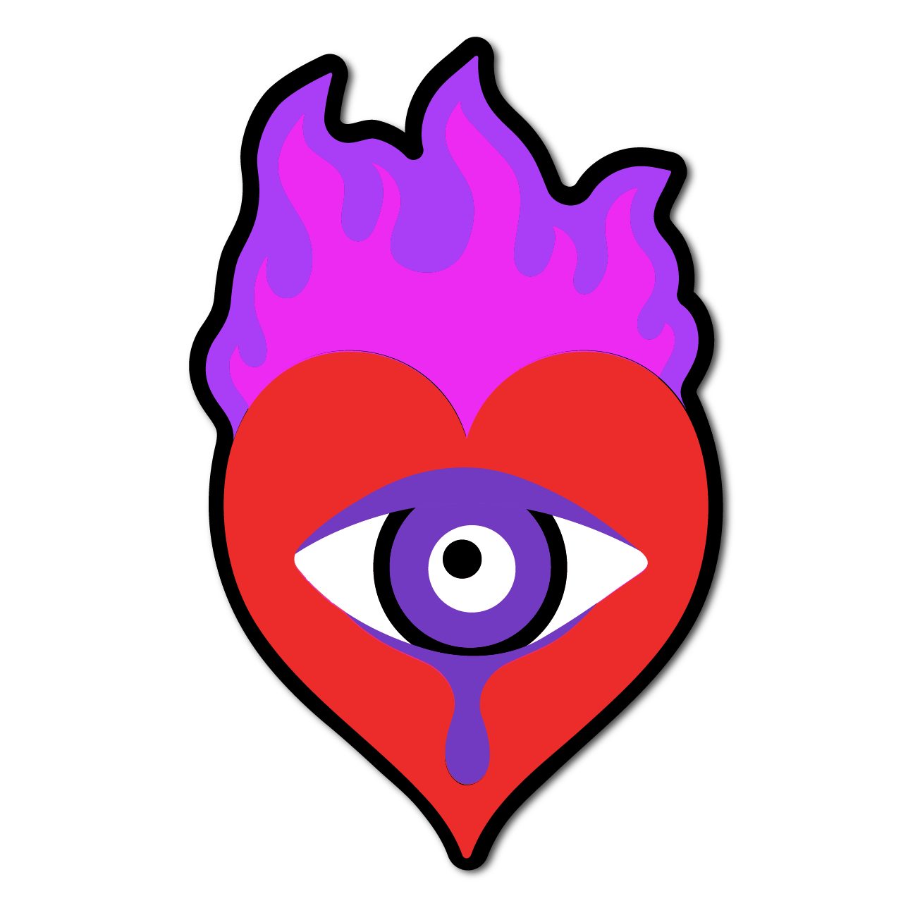 Flaming Heart Wall Art