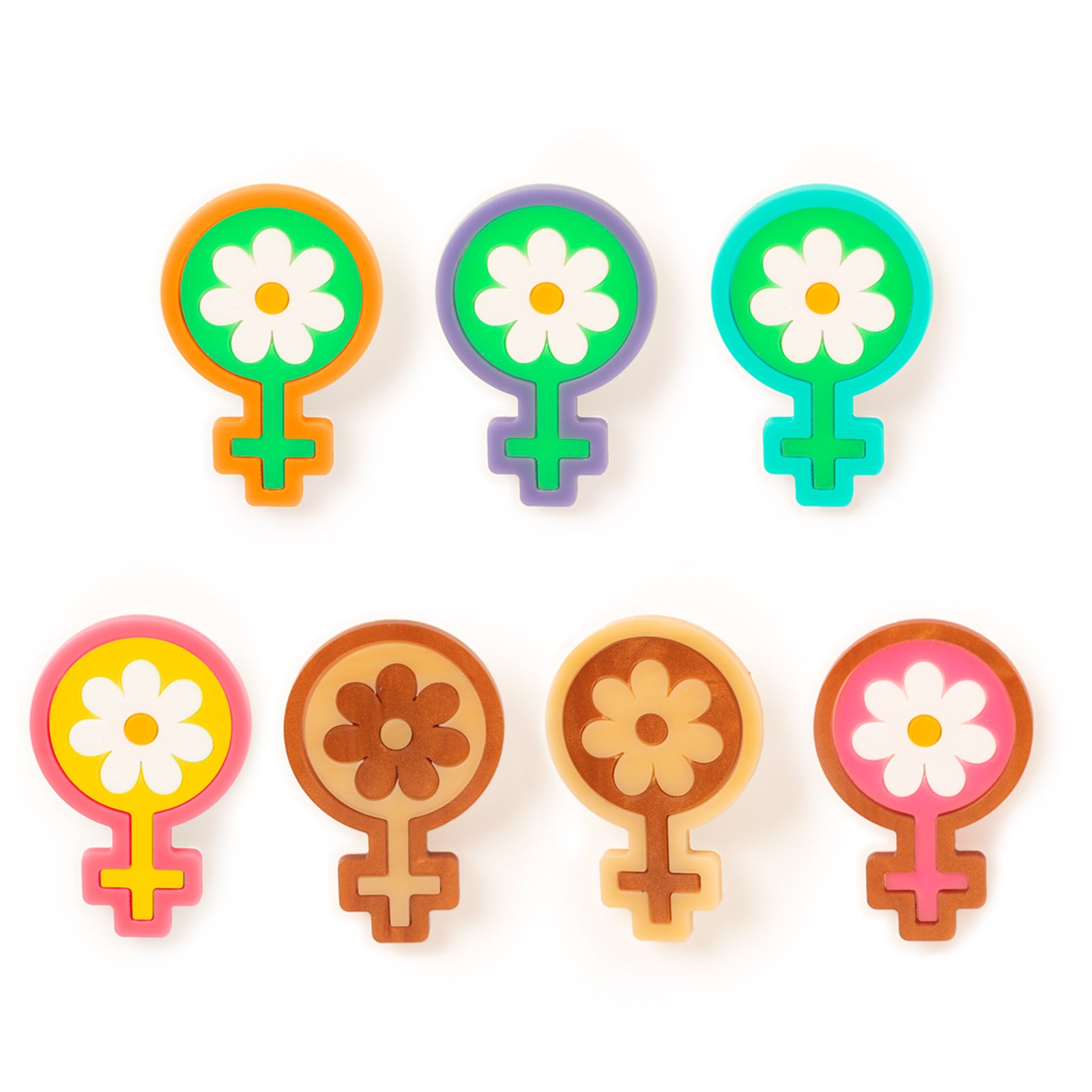Collage of Power of Peace symbol Pins