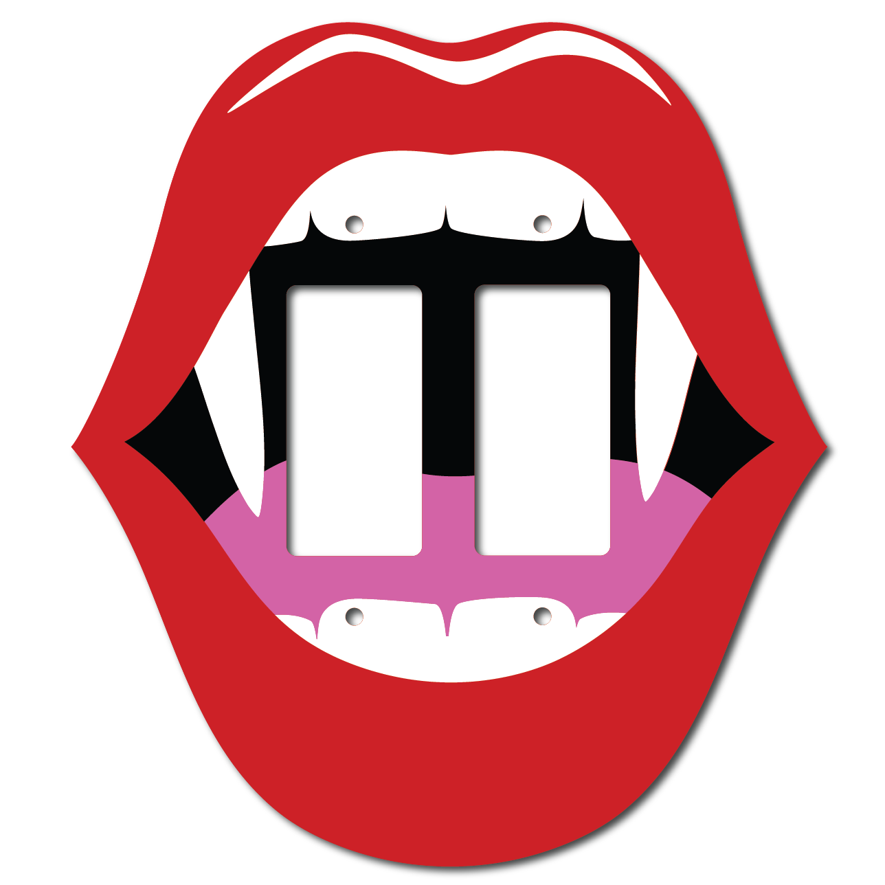 Vampy Mouth Light Switch Cover
