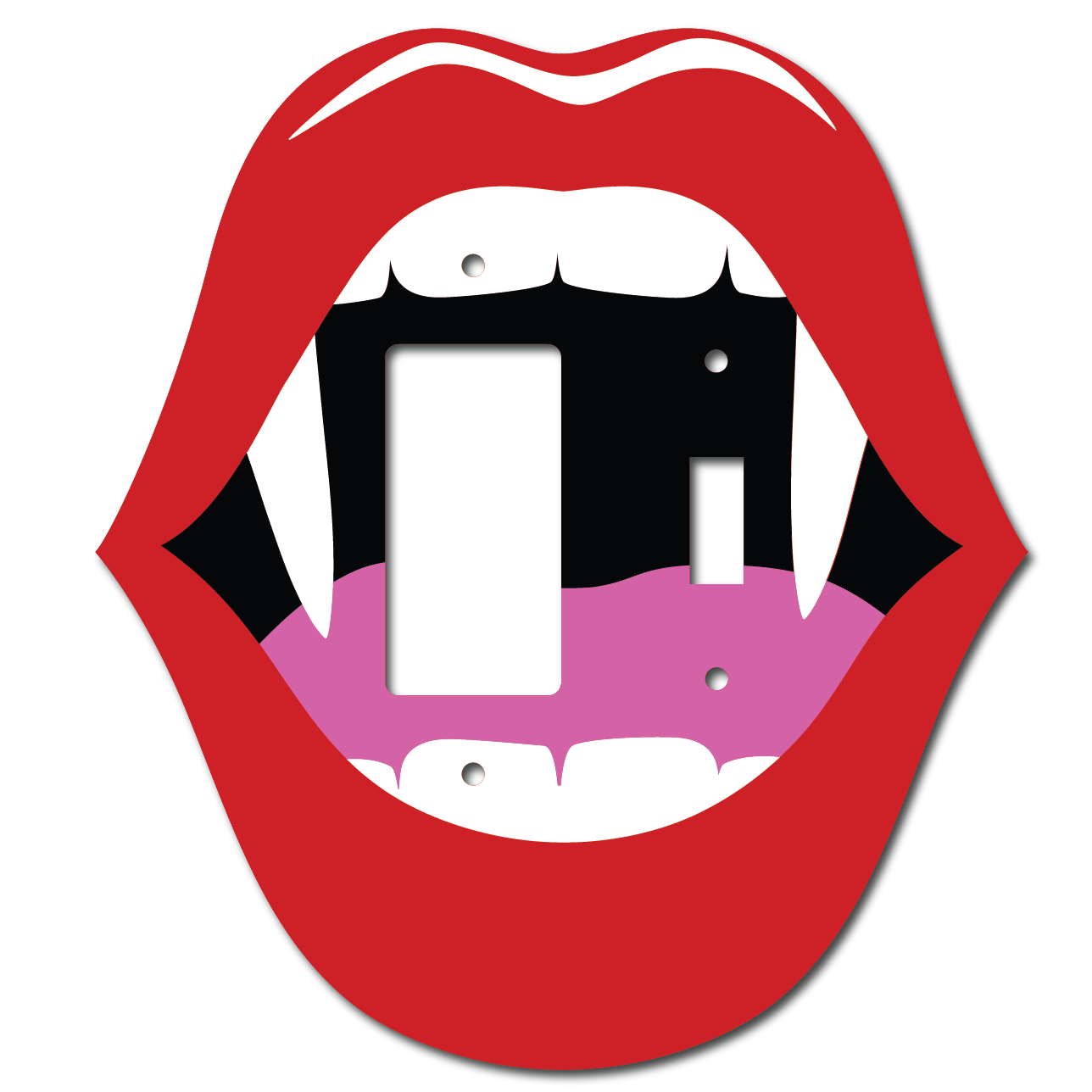 Vampy Mouth Light Switch Cover