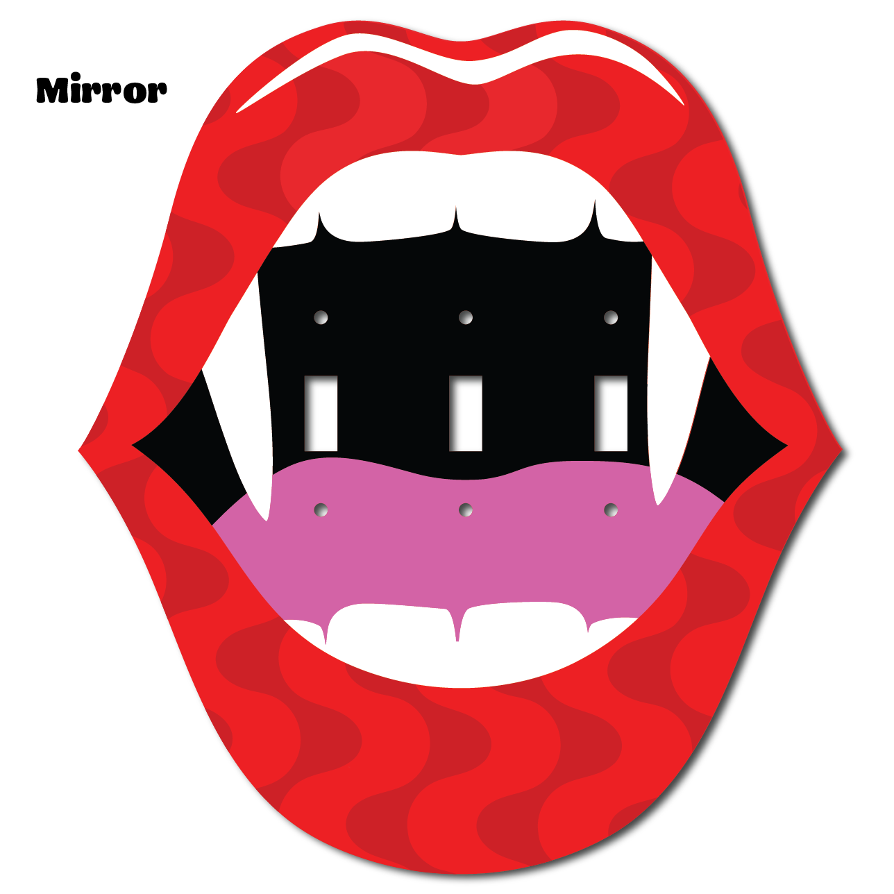 Vampy Mouth Light Switch Cover