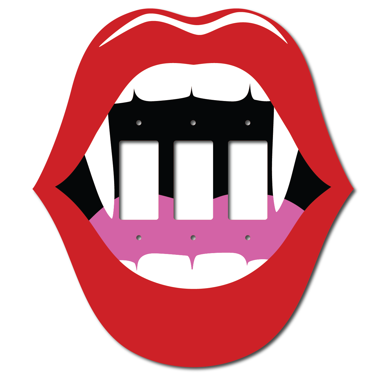 Vampy Mouth Light Switch Cover