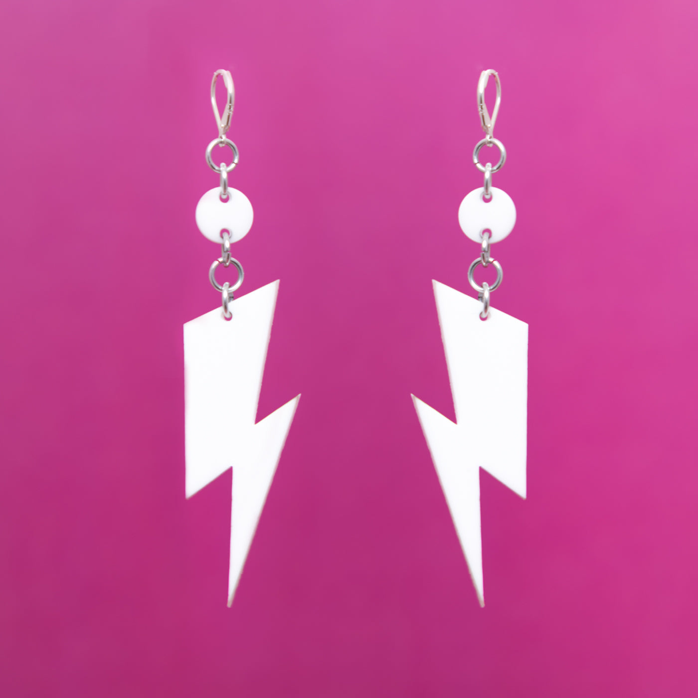 The Ziggy Bolt Dot & Chain Earrings,EarringMindFlowers