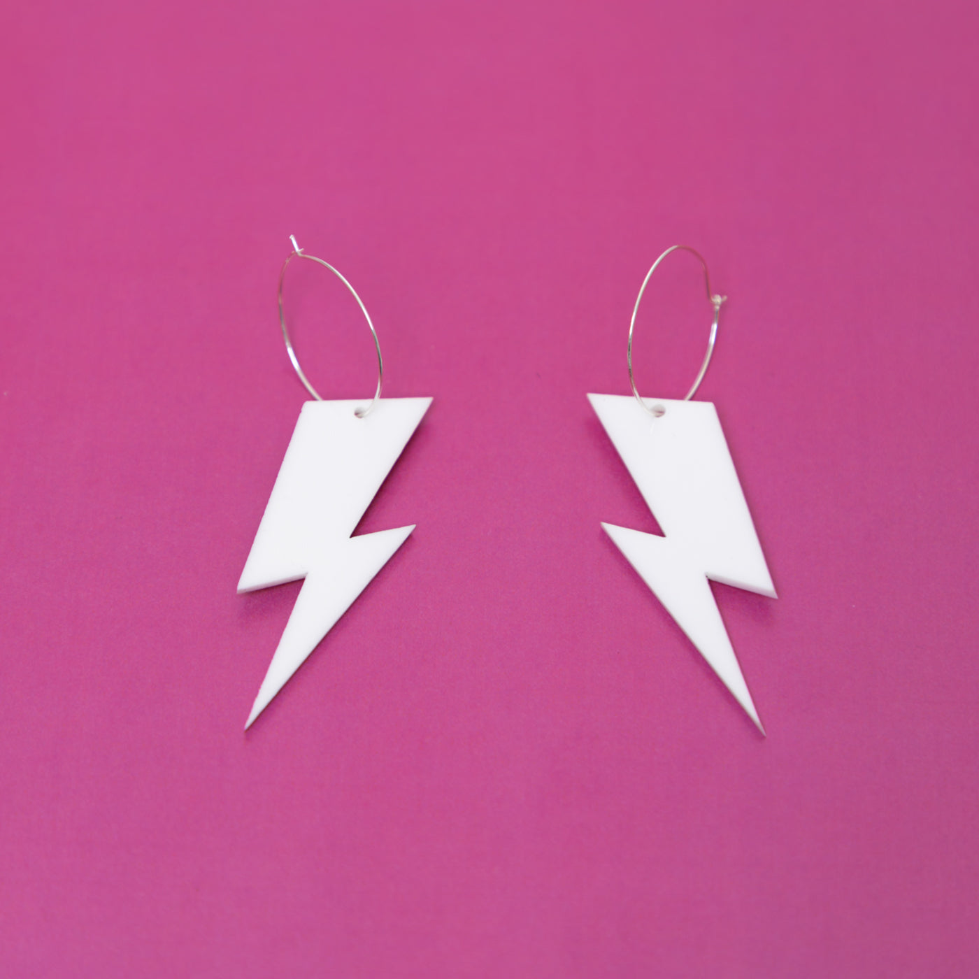 The Ziggy Bolt Hoop Earrings,EarringMindFlowers