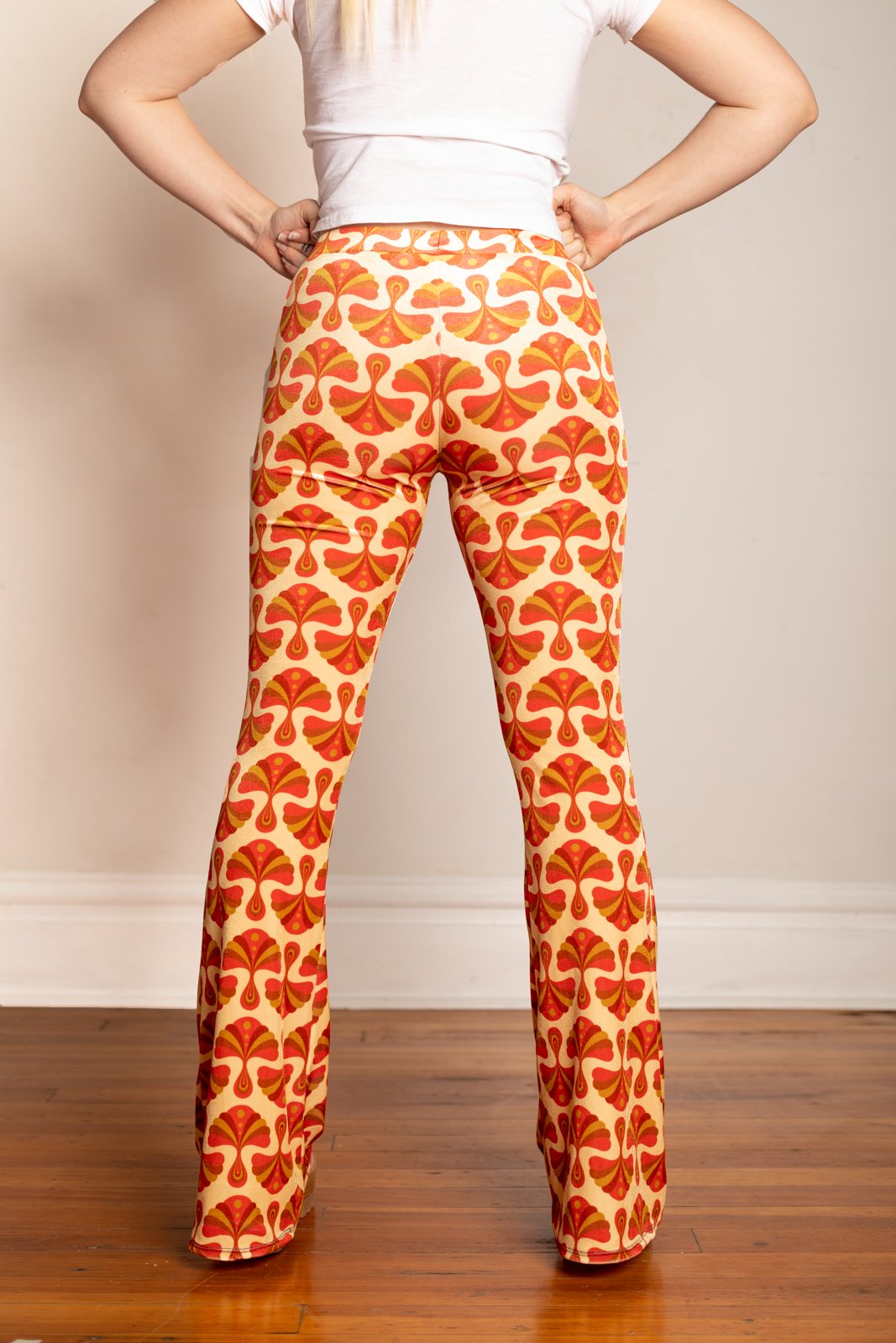 The Etta Flares in Cream Velvet