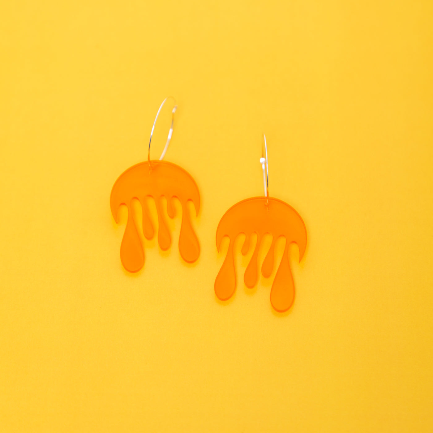 Melting Moon Hoop Earring,EarringMindFlowers