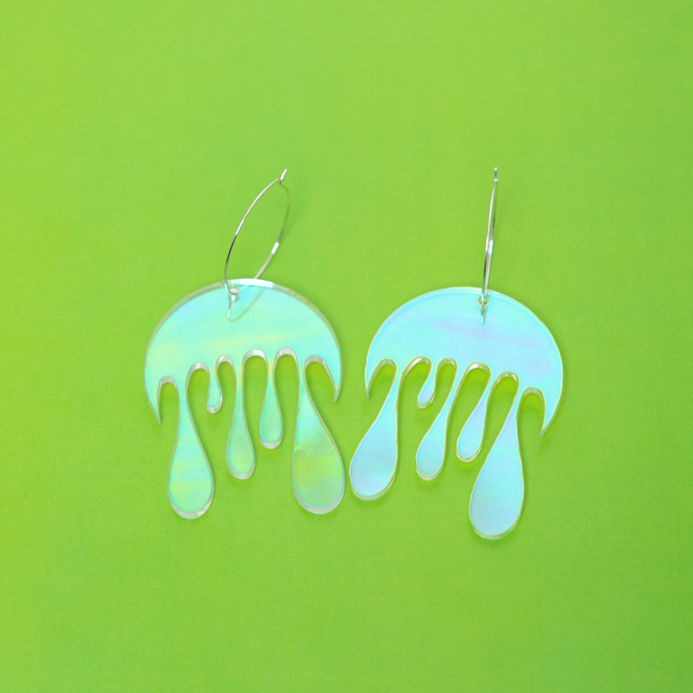 Melting Moon Hoop Earring,EarringMindFlowers