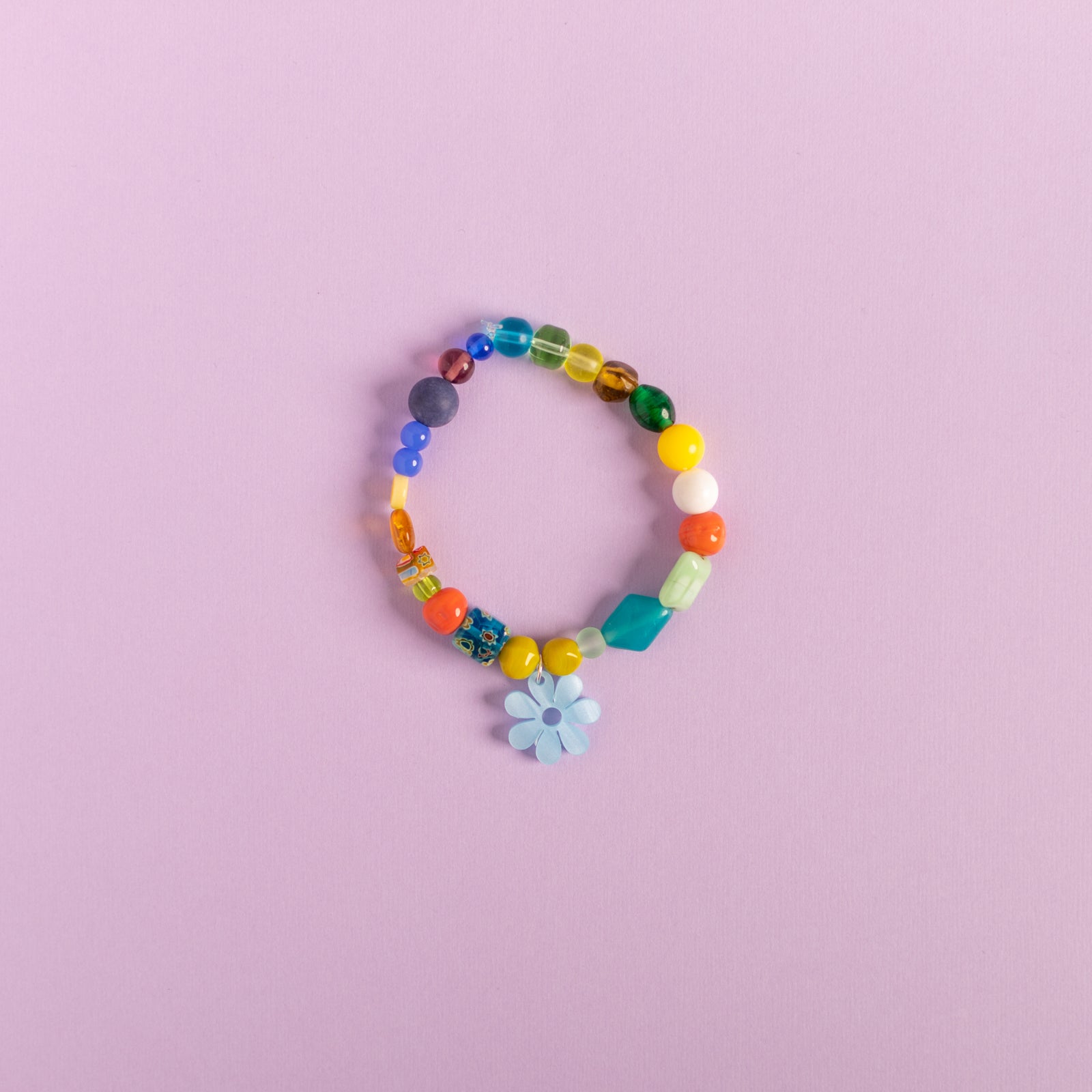 Beaded Daisy Bracelets in Blue