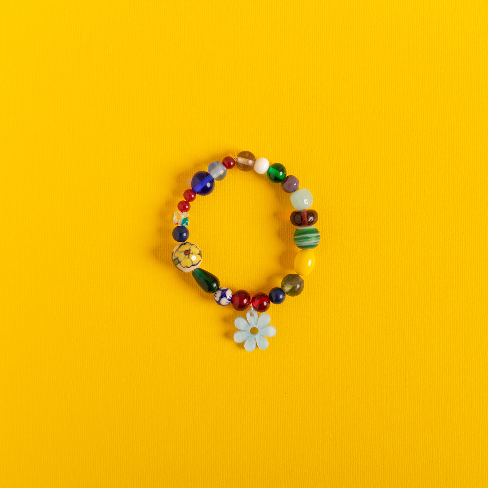 Beaded Daisy Bracelets in Blue