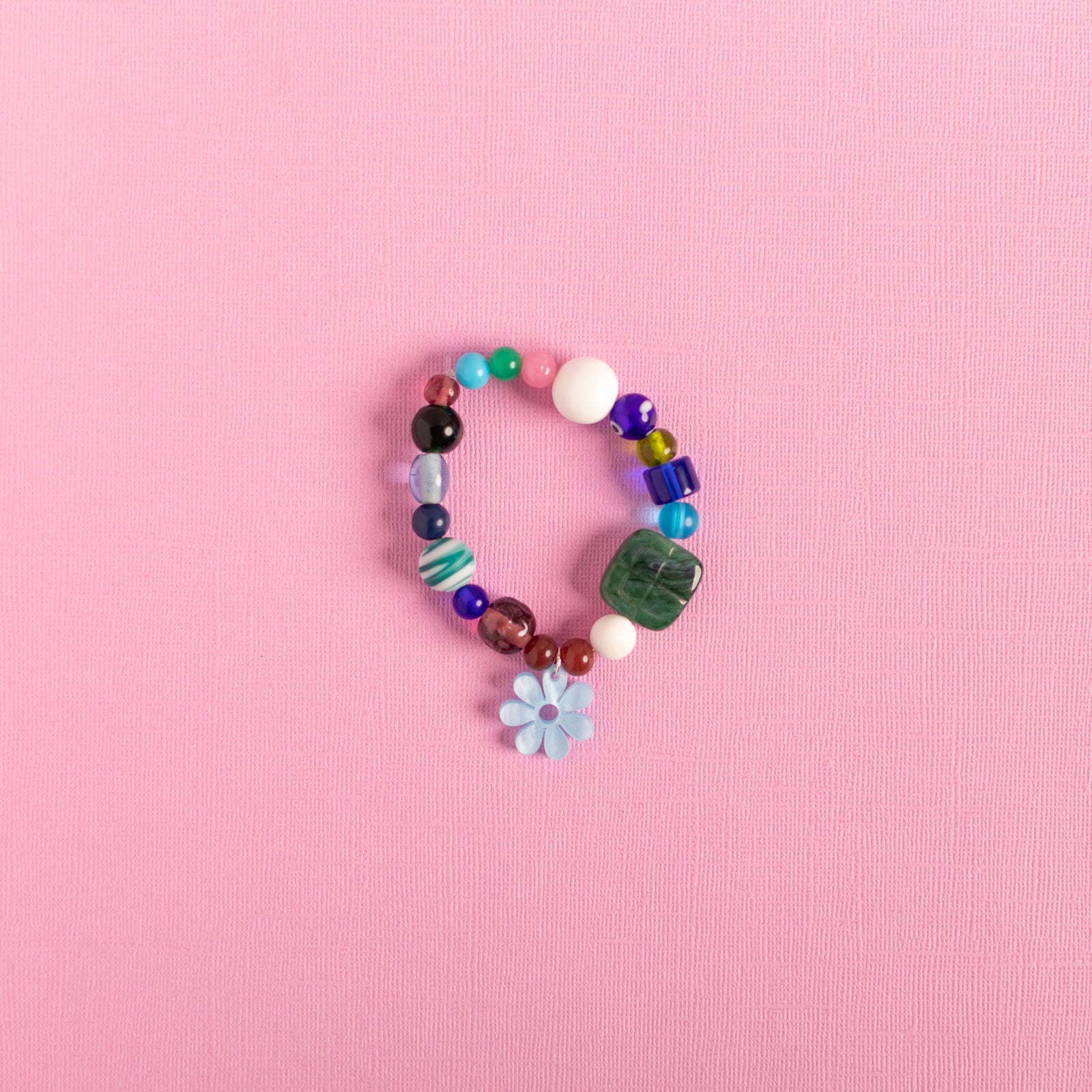 Beaded Daisy Bracelets in Blue