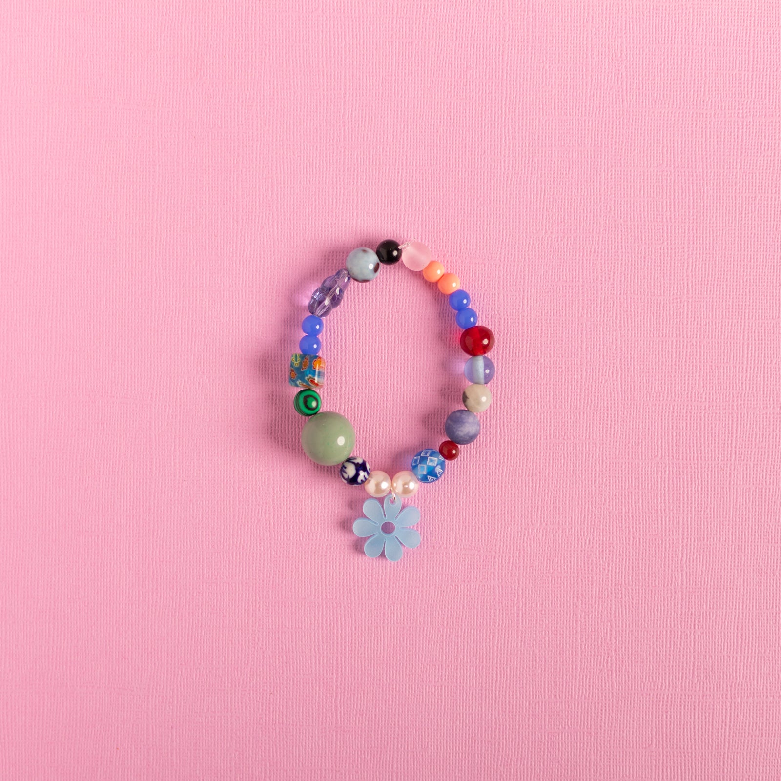 Beaded Daisy Bracelets in Blue