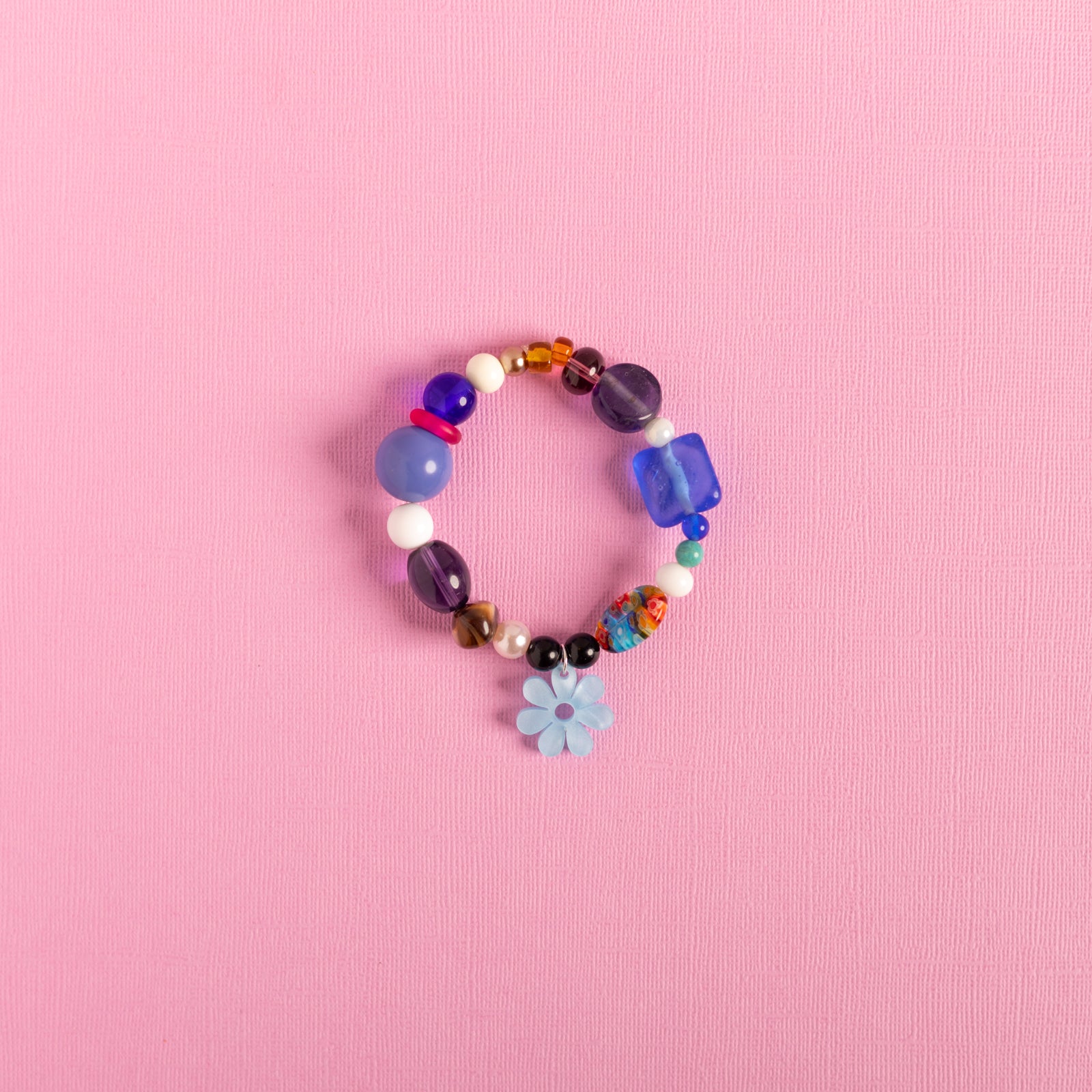 Beaded Daisy Bracelets in Blue